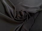 CREPE ENVERS SATIN VISCOSE BEAU TOMBÉ BROWN NOIR - My Little Coupon