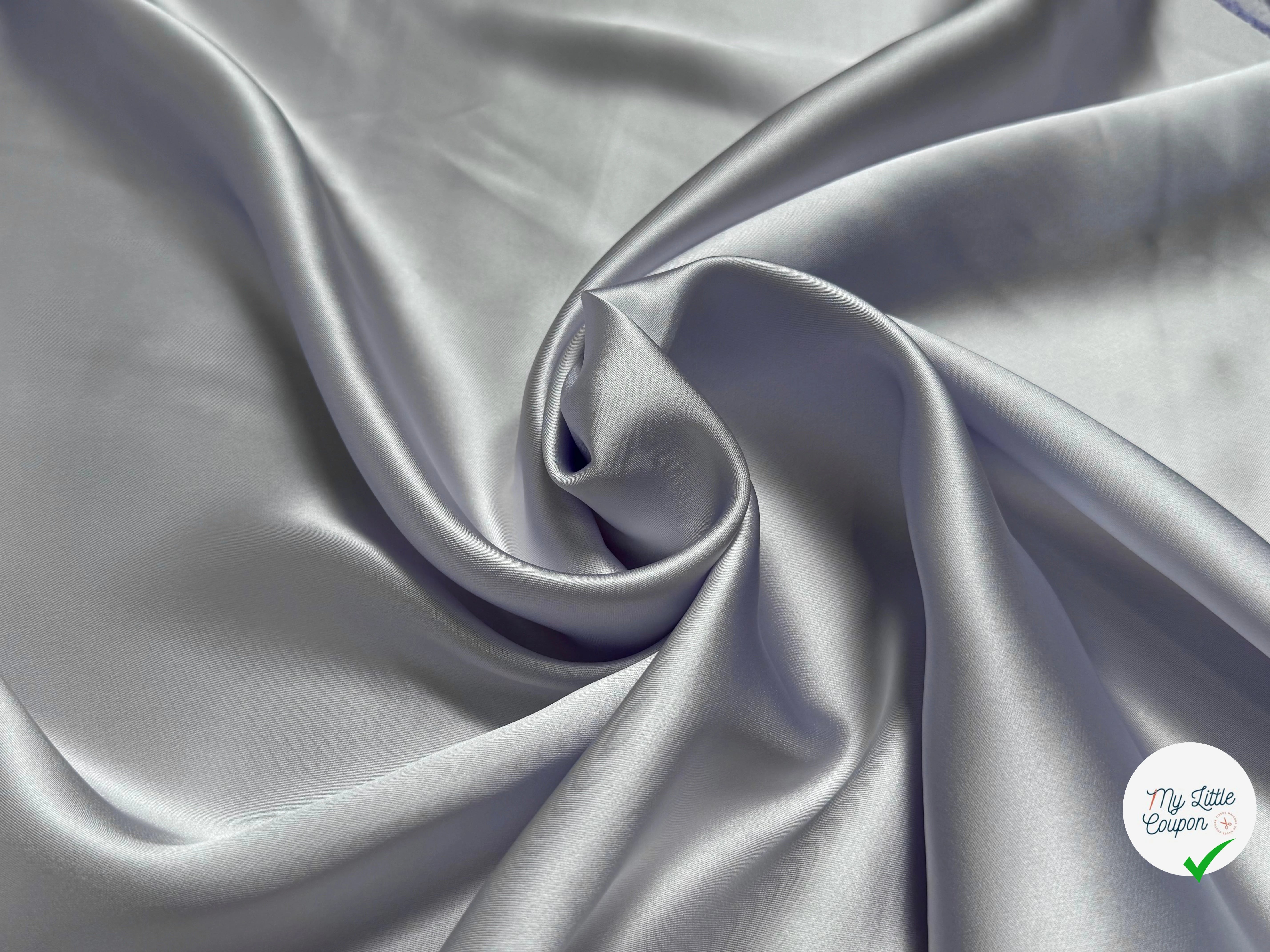 CREPE ENVERS SATIN VISCOSE BEAU TOMBÉ GREY LANVANDER - My Little Coupon