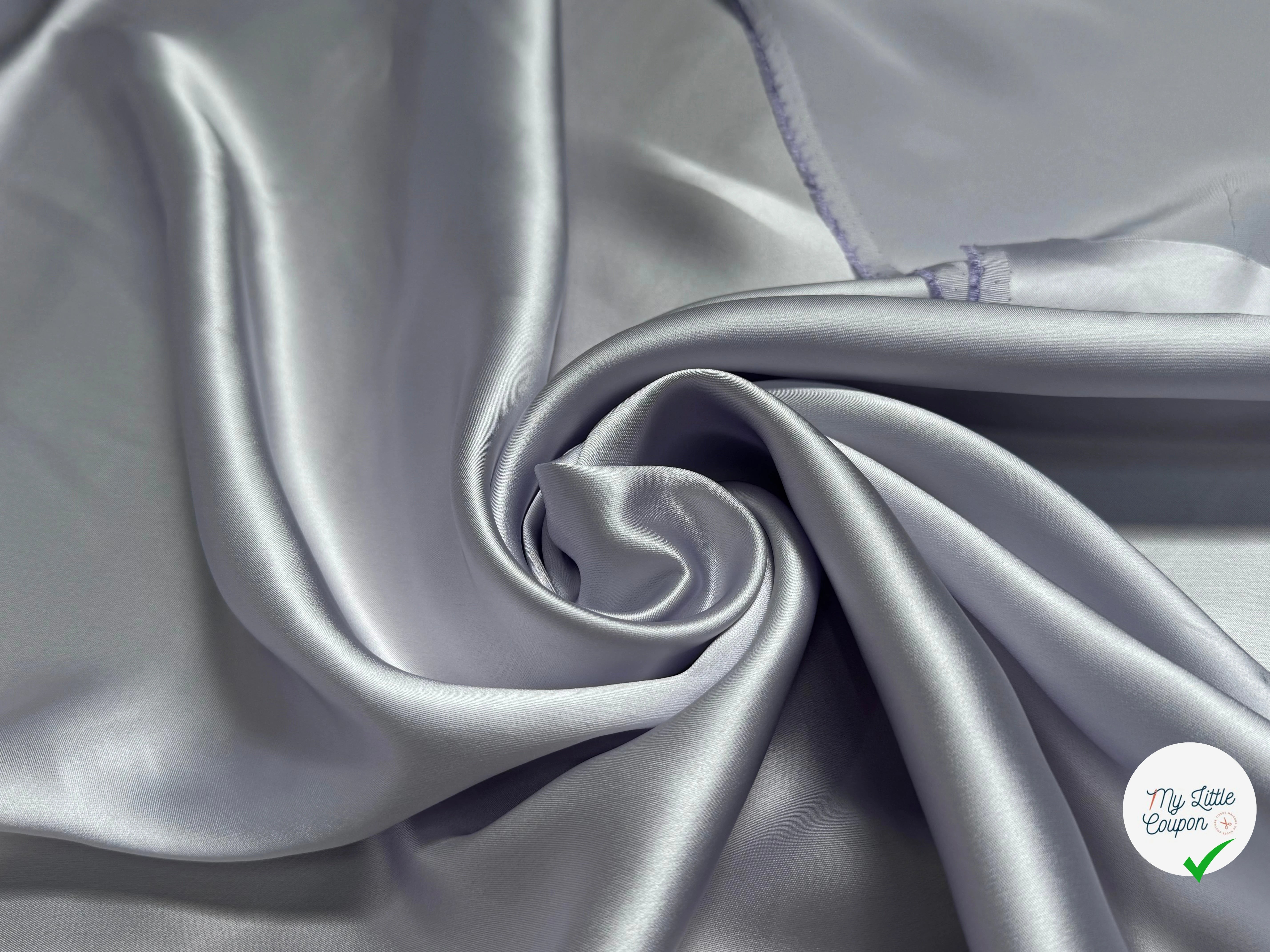 CREPE ENVERS SATIN VISCOSE BEAU TOMBÉ GREY LANVANDER - My Little Coupon
