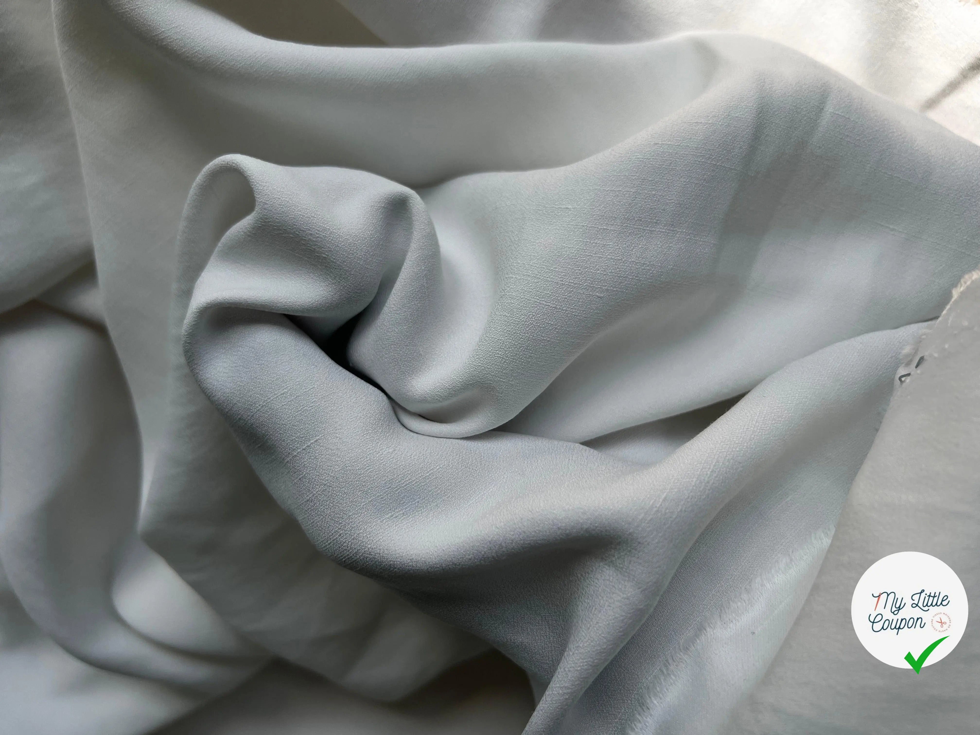 TOILE VISCOSE BLANC OPTIQUE FLANÉE - My Little Coupon - tissu - coudre