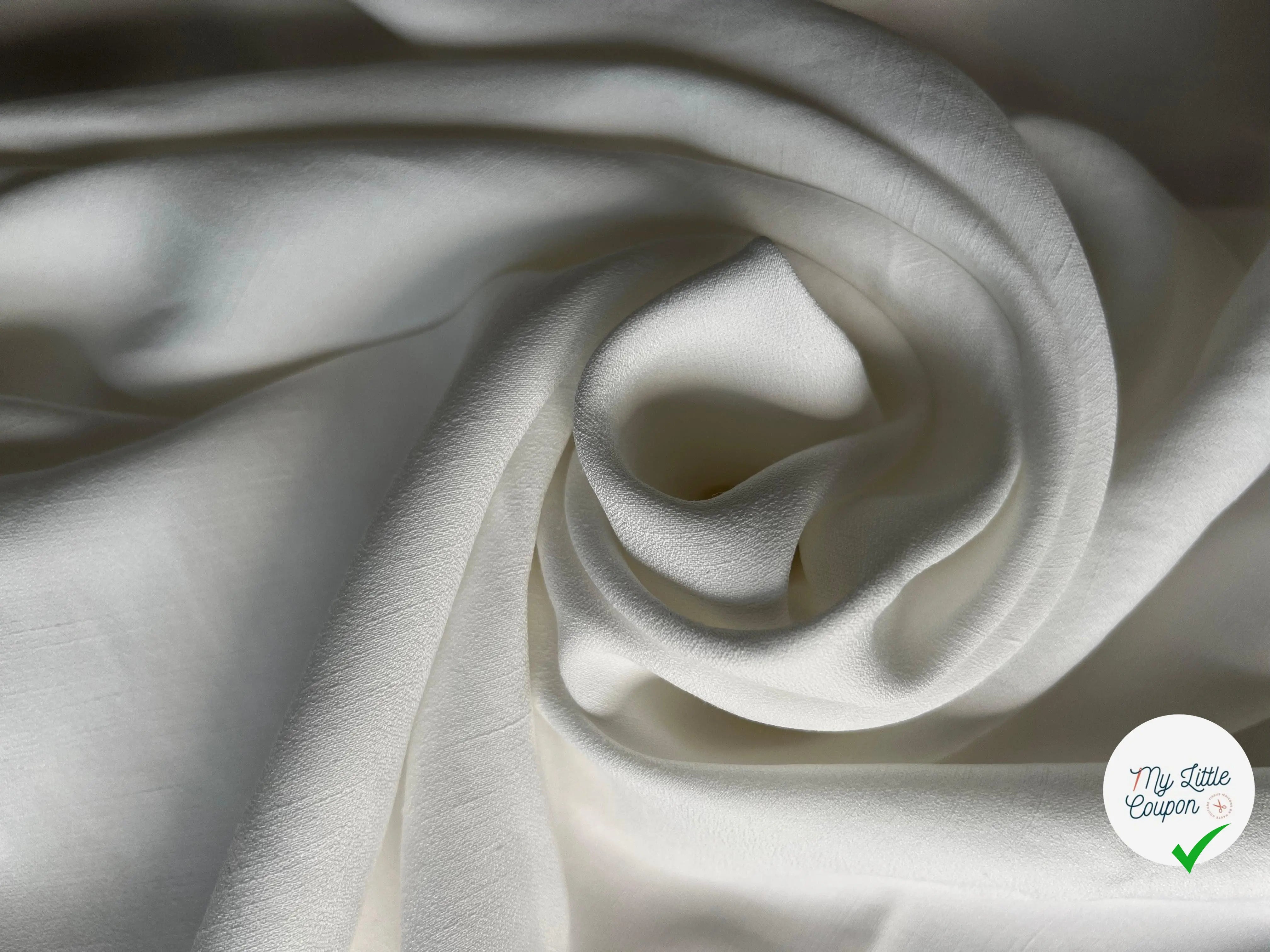 TOILE VISCOSE BLANC OPTIQUE FLANÉE - My Little Coupon - tissu - coudre