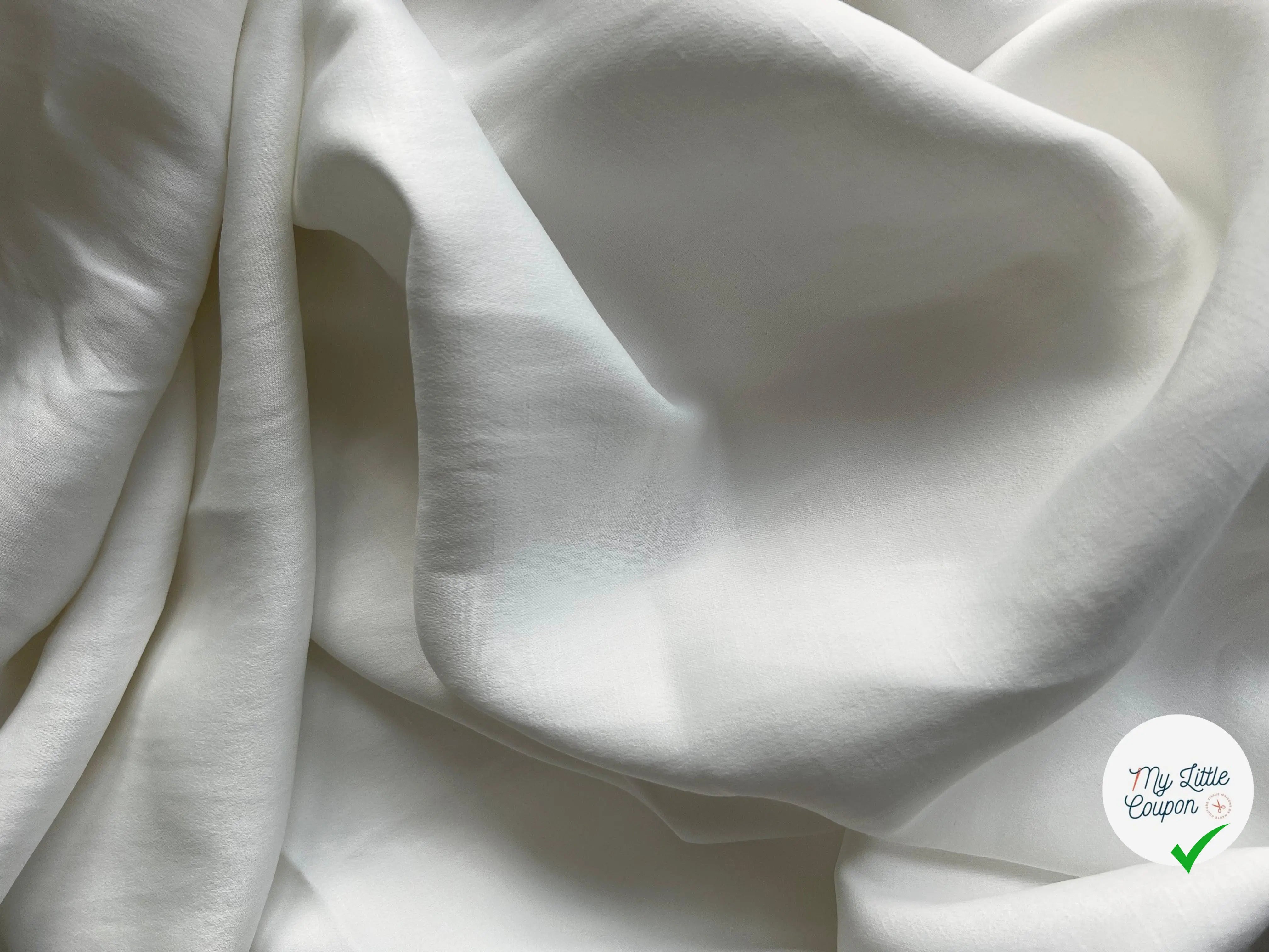 TOILE VISCOSE BLANC OPTIQUE FLANÉE - My Little Coupon - tissu - coudre