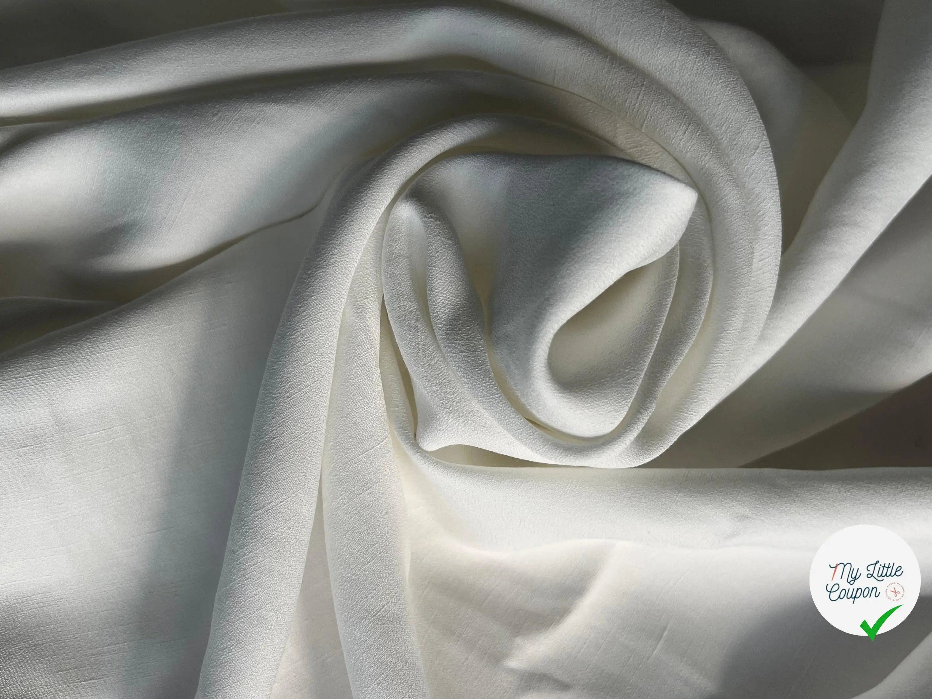 TOILE VISCOSE BLANC OPTIQUE FLANÉE - My Little Coupon - tissu - coudre