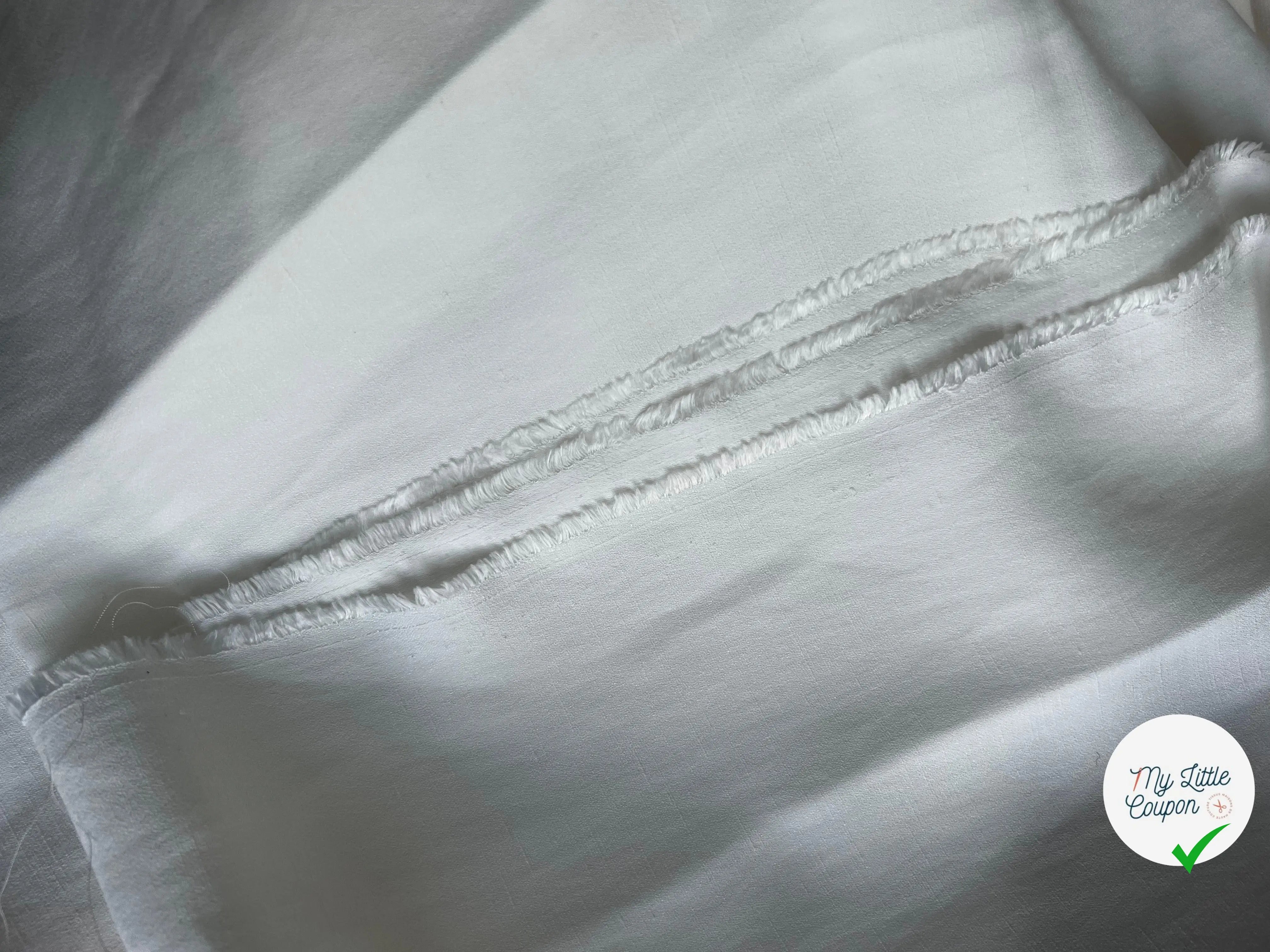 TOILE VISCOSE BLANC OPTIQUE FLANÉE - My Little Coupon - tissu - coudre