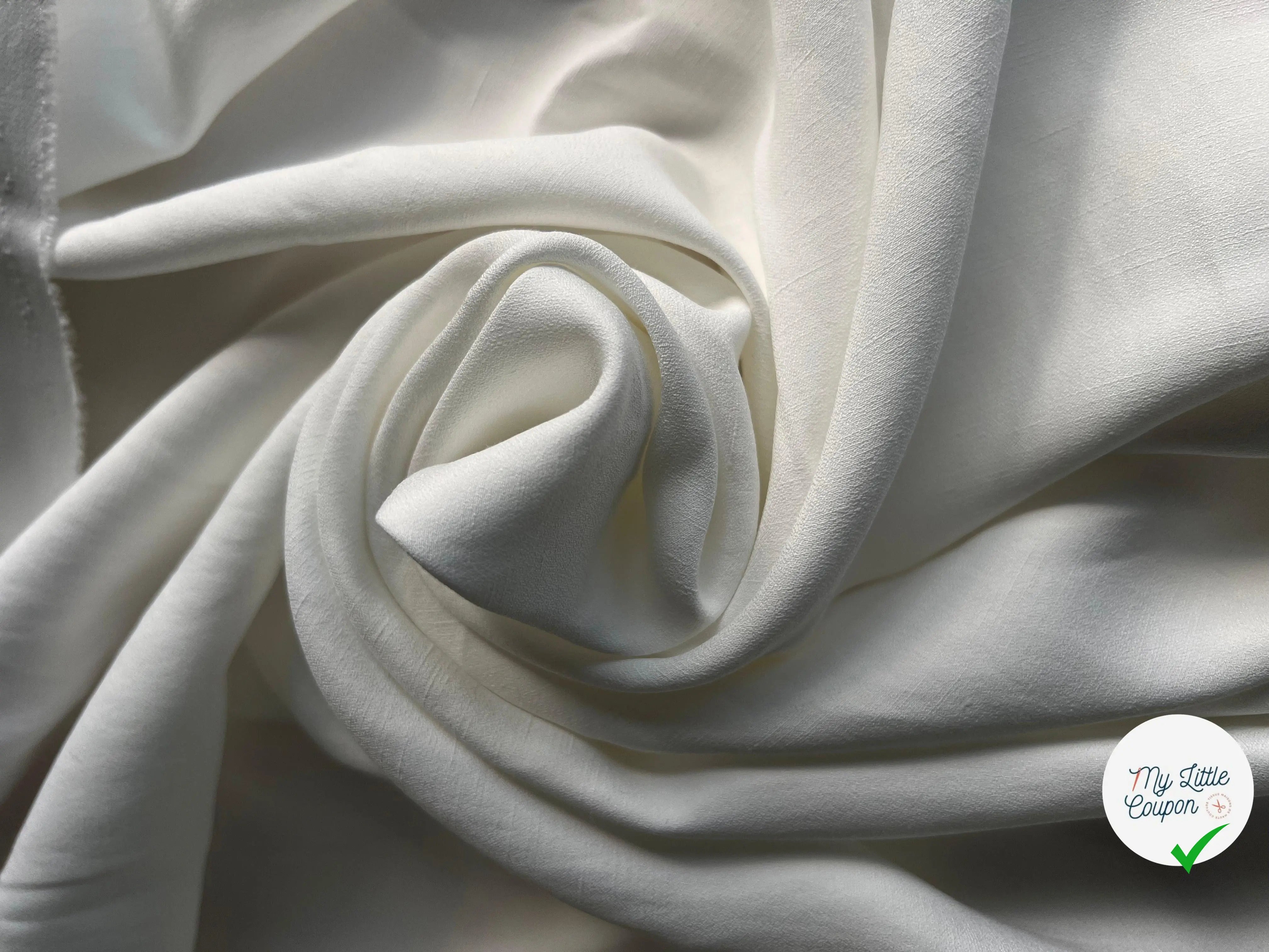 TOILE VISCOSE BLANC OPTIQUE FLANÉE - My Little Coupon - tissu - coudre