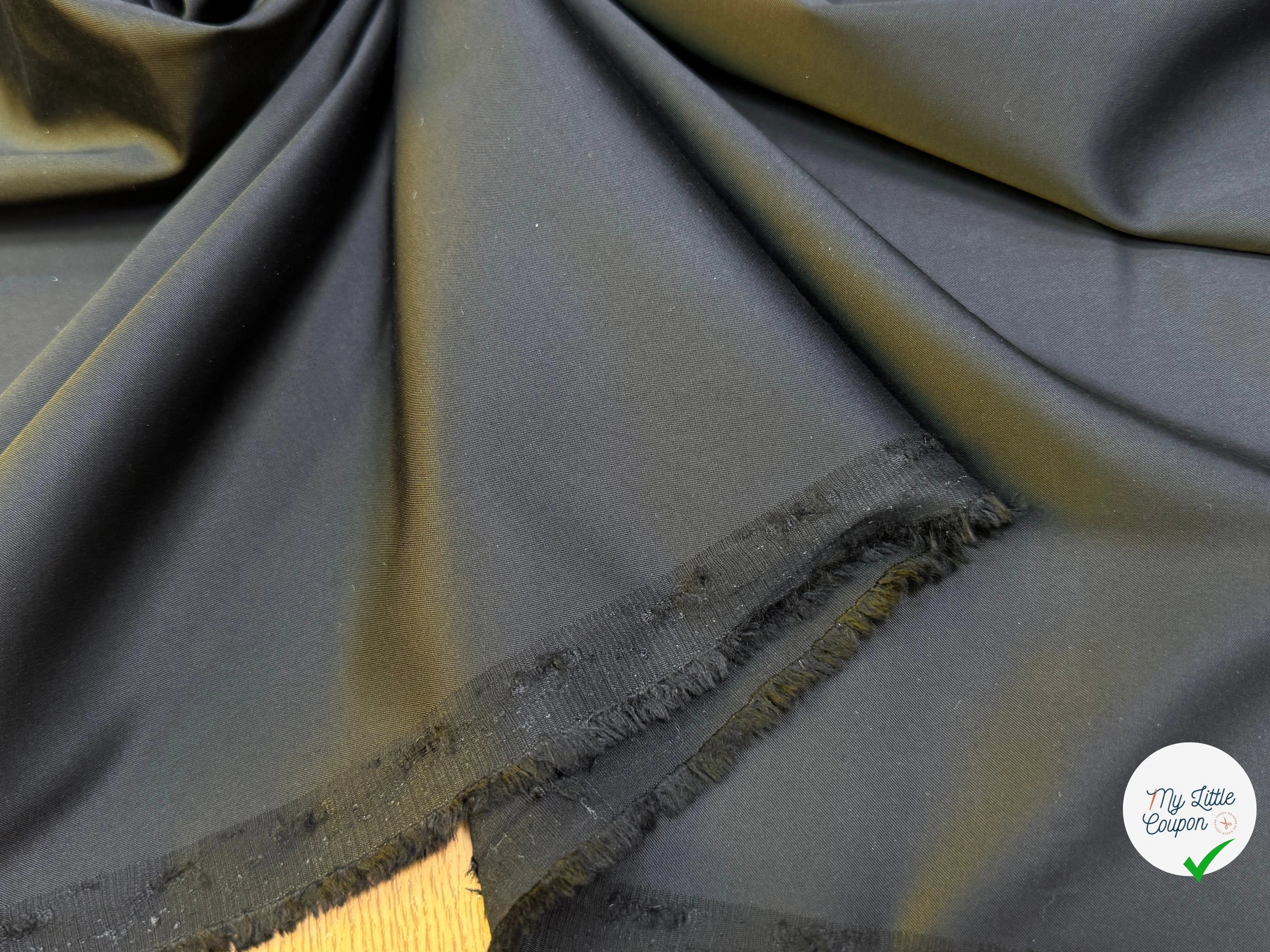 CREPE ENVERS SATIN VISCOSE LAINE FLUIDE COUTURE NOIR STRETCH - My Little Coupon
