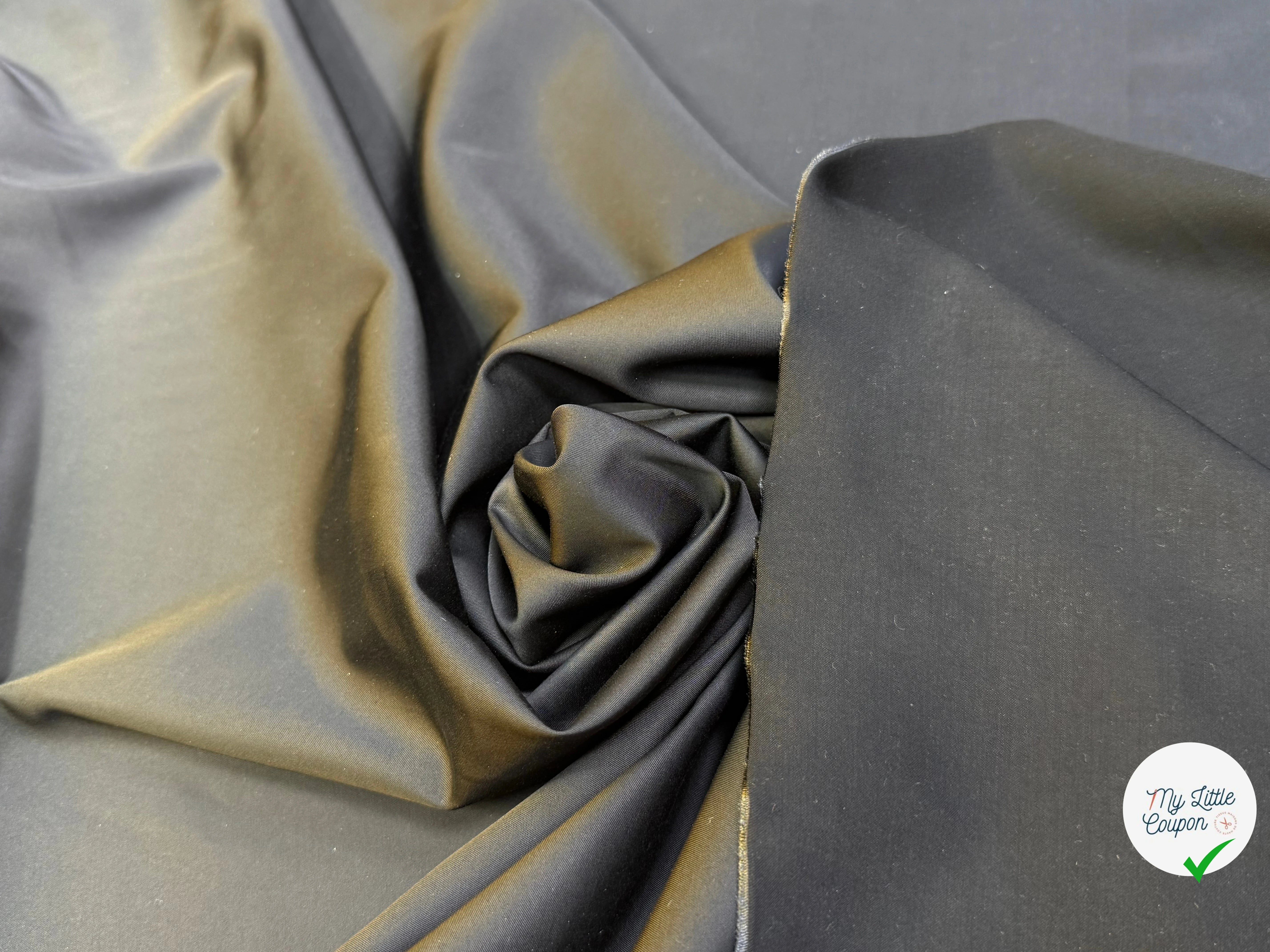 CREPE ENVERS SATIN VISCOSE LAINE FLUIDE COUTURE NOIR STRETCH - My Little Coupon