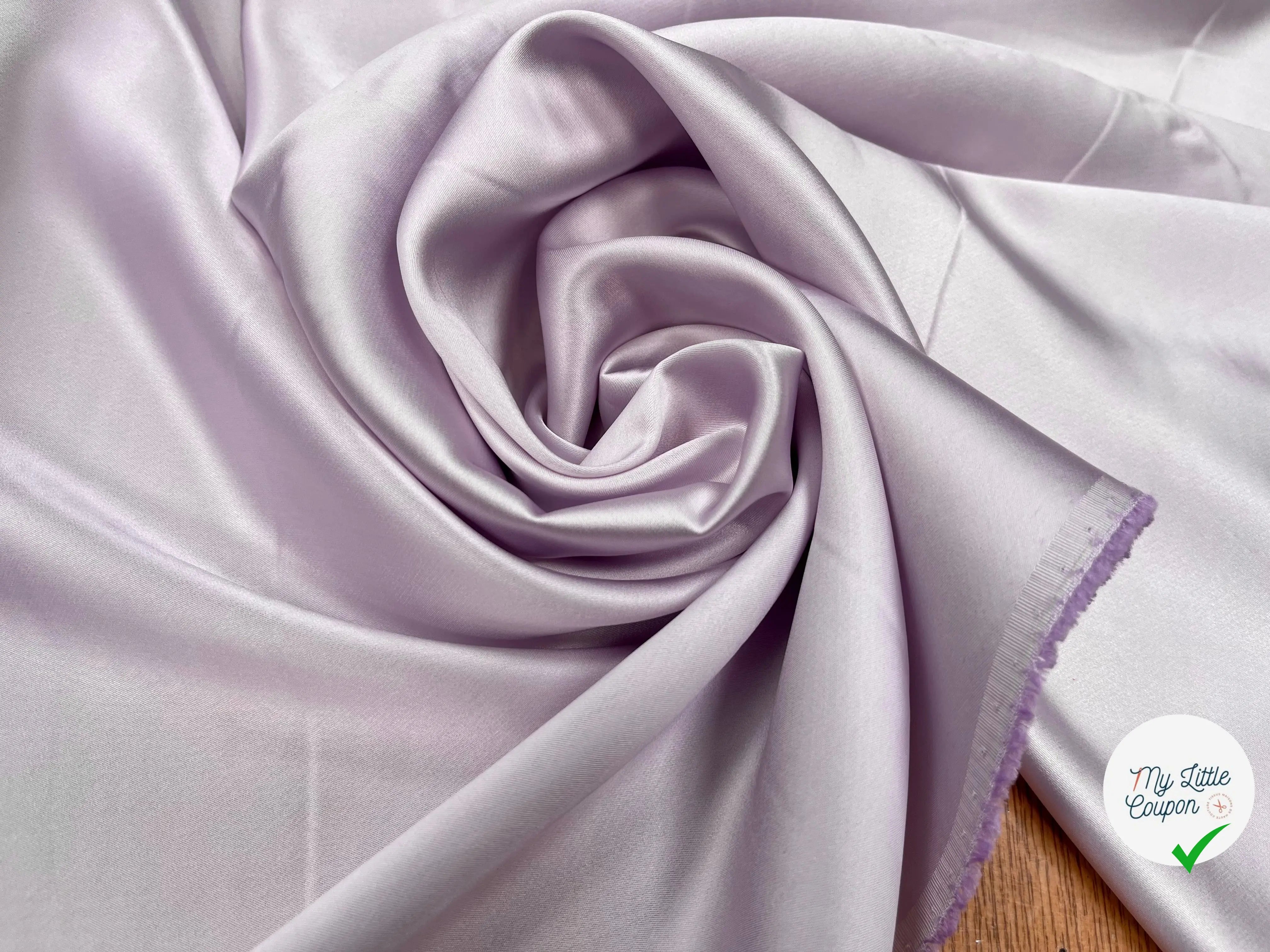 CREPE ENVERS SATIN VISCOSE LAVANDE CLAIR - My Little Coupon