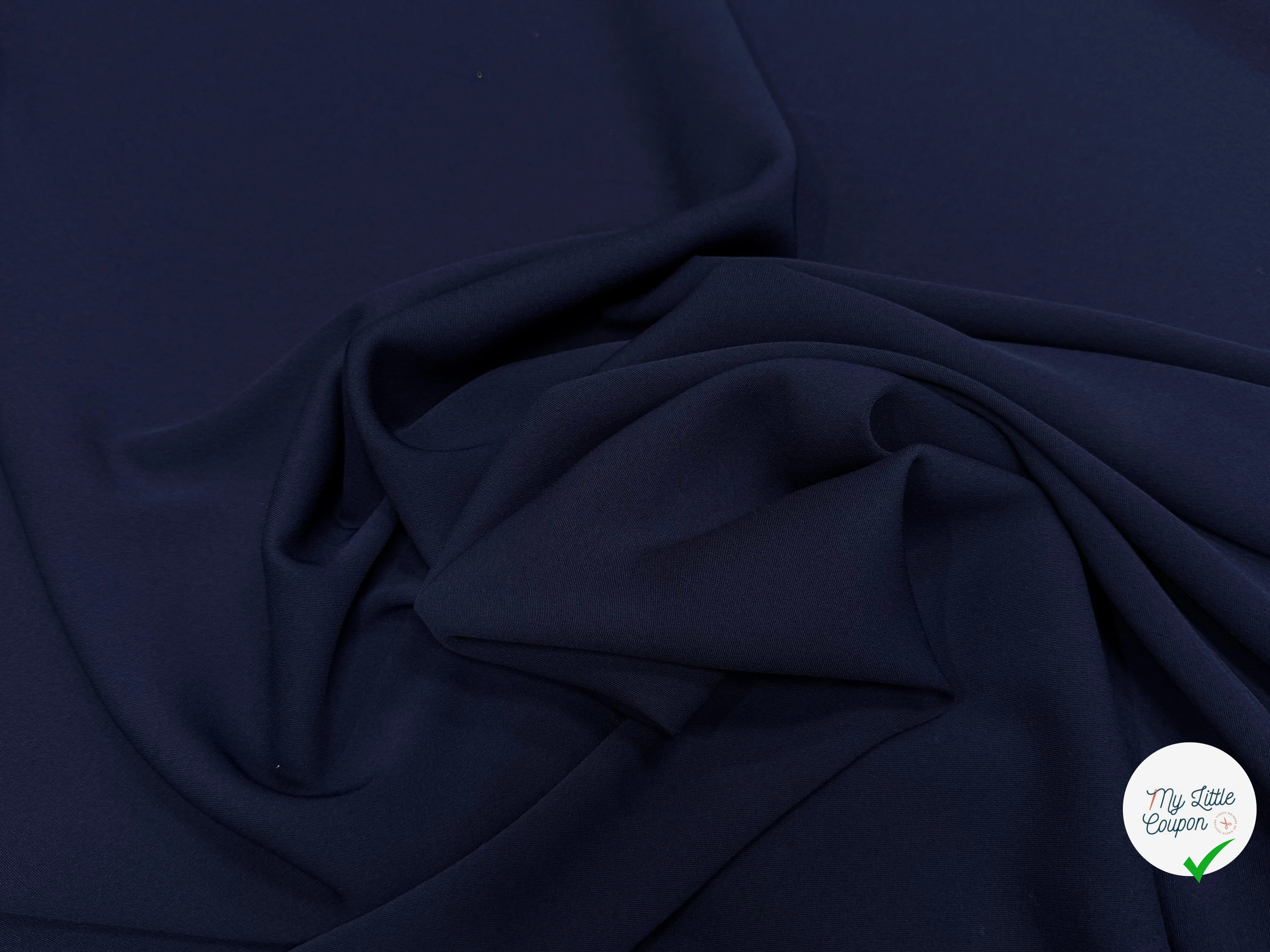 CREPE ENVERS SATINÉ MAT BLEU - My Little Coupon