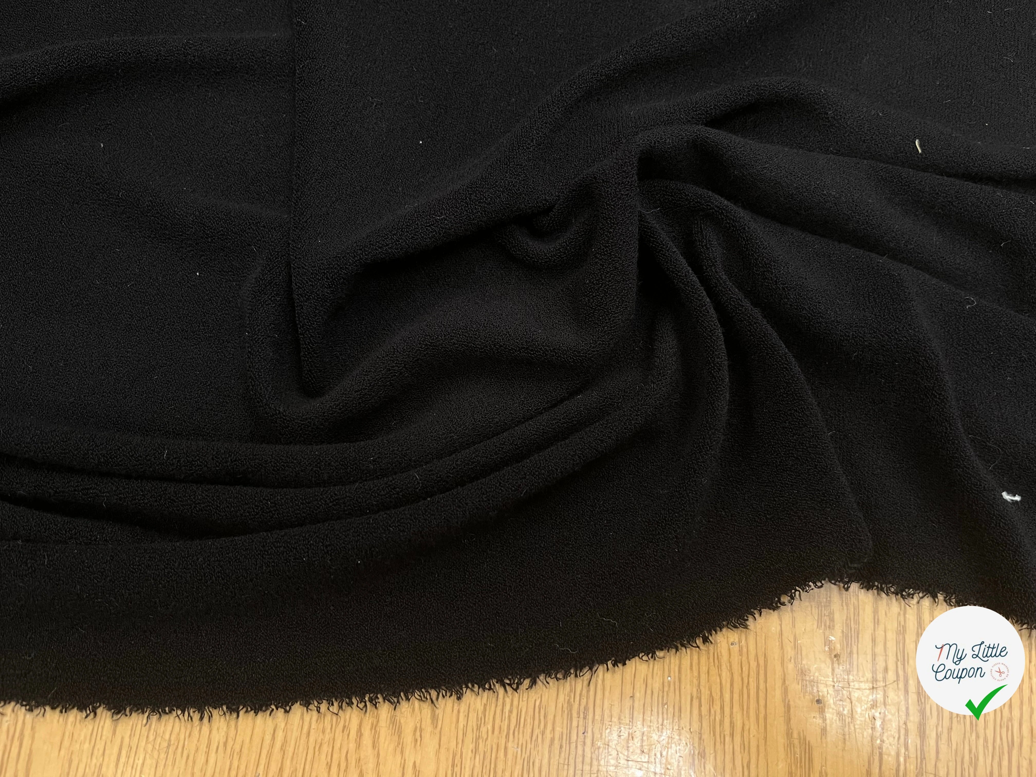 CRÈPE ÉPONGE STRETCH NOIR - My Little Coupon