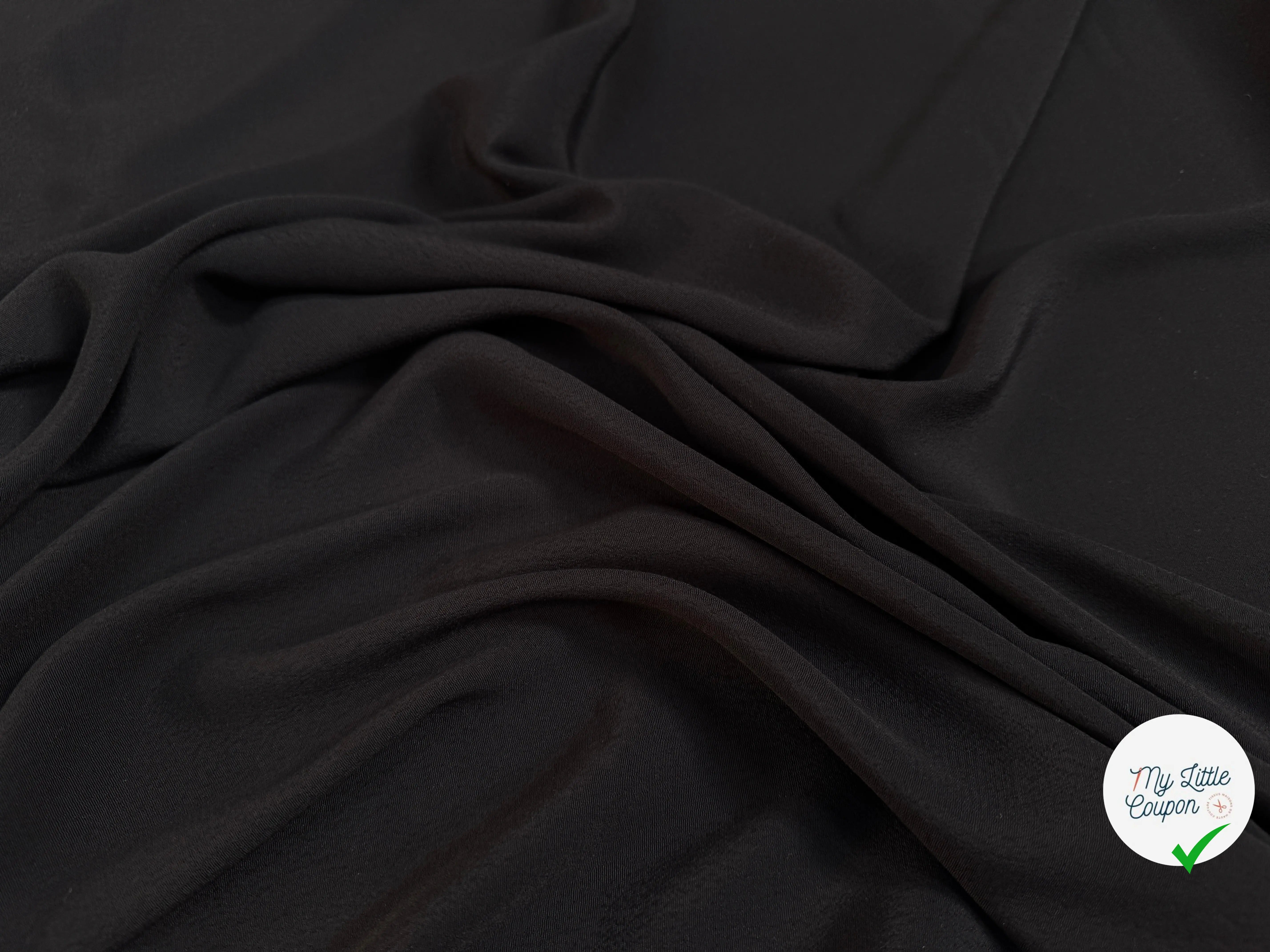 CREPE FAST LINE 100% VISCOSE NOIR - My Little Coupon