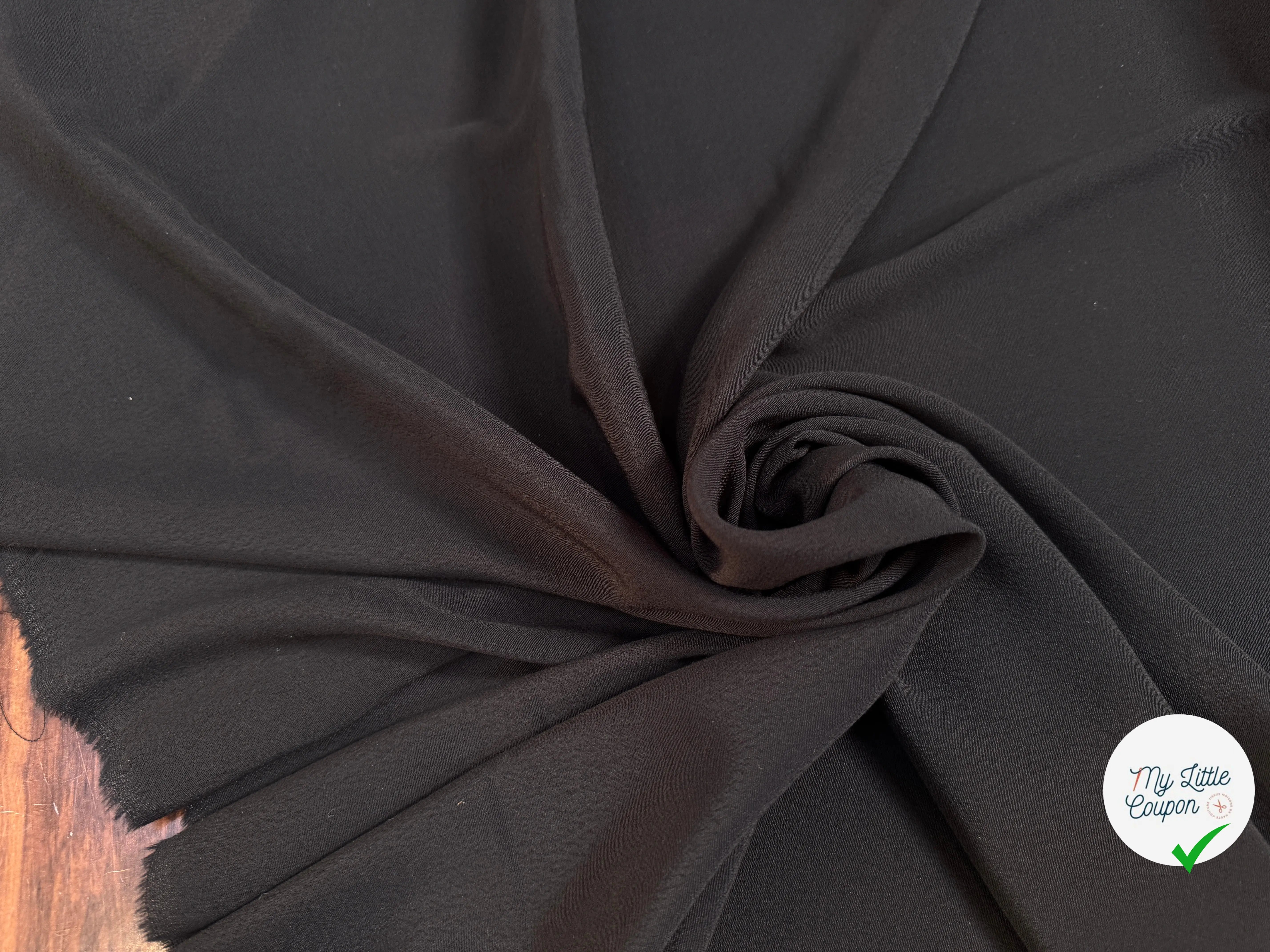 CREPE FAST LINE 100% VISCOSE NOIR - My Little Coupon
