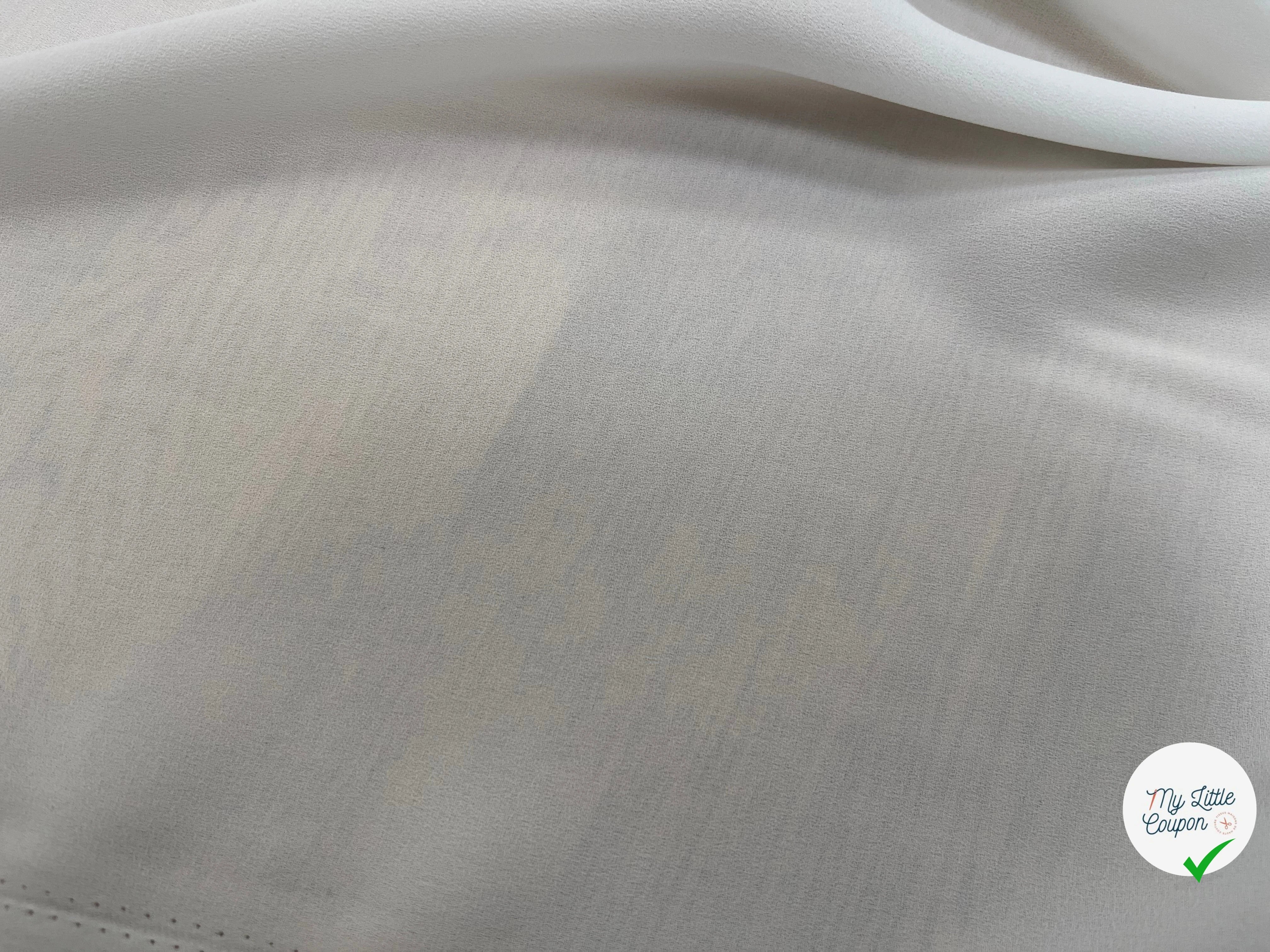 CREPE FLUIDE BLANC POLYESTER 138CM - My Little Coupon