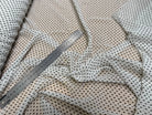 CREPE FLUIDE FOND BLANC CASSÉ POIS NOIRS - My Little Coupon
