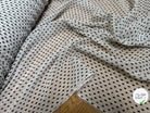 CREPE FLUIDE FOND BLANC CASSÉ POIS NOIRS - My Little Coupon