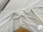 CREPE FLUIDE FOND BLANC POIS MINI LOSANGES - My Little Coupon