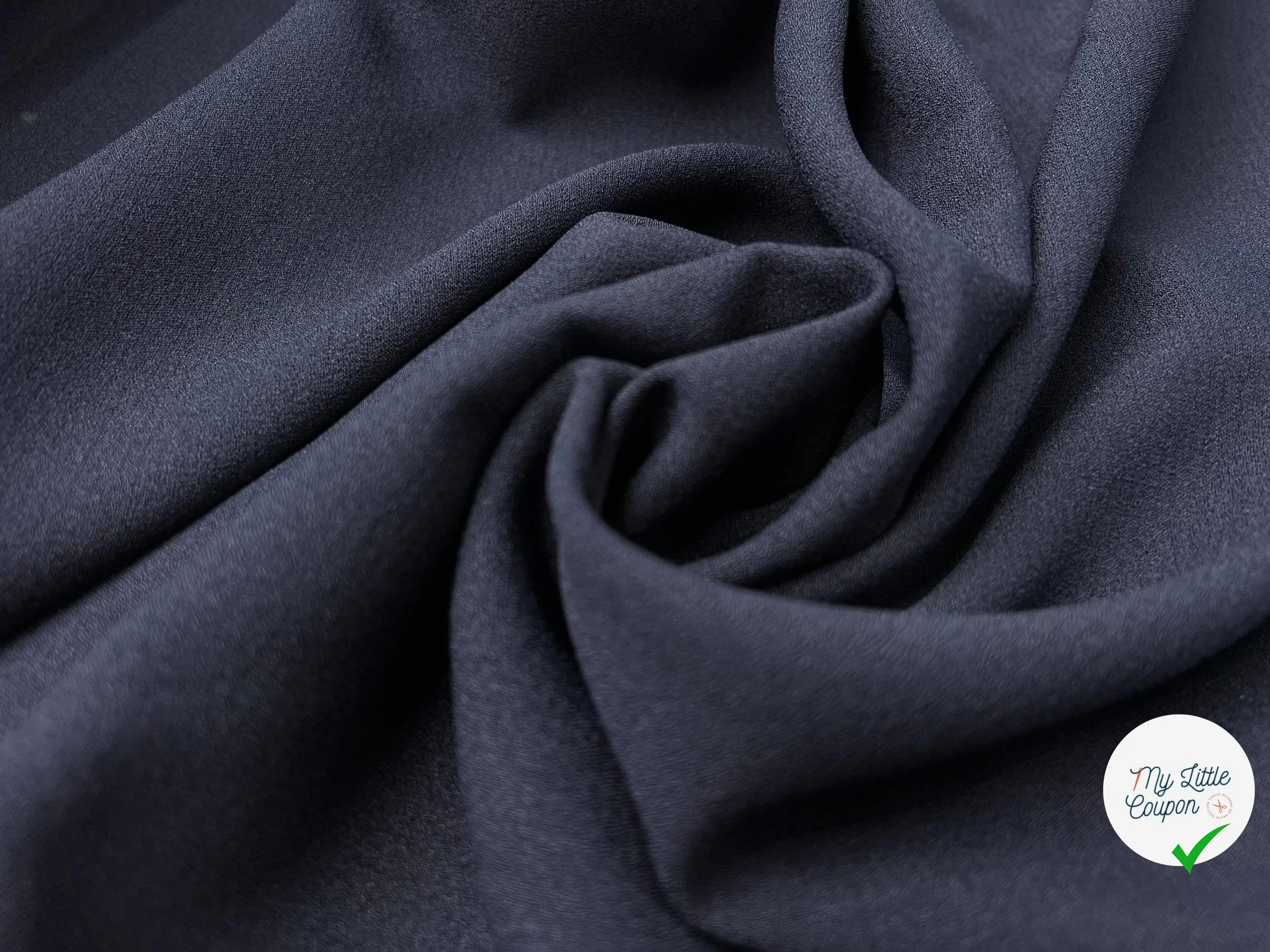 CRÊPE FLUIDE MARINE STRETCH - My Little Coupon - tissu - coudre