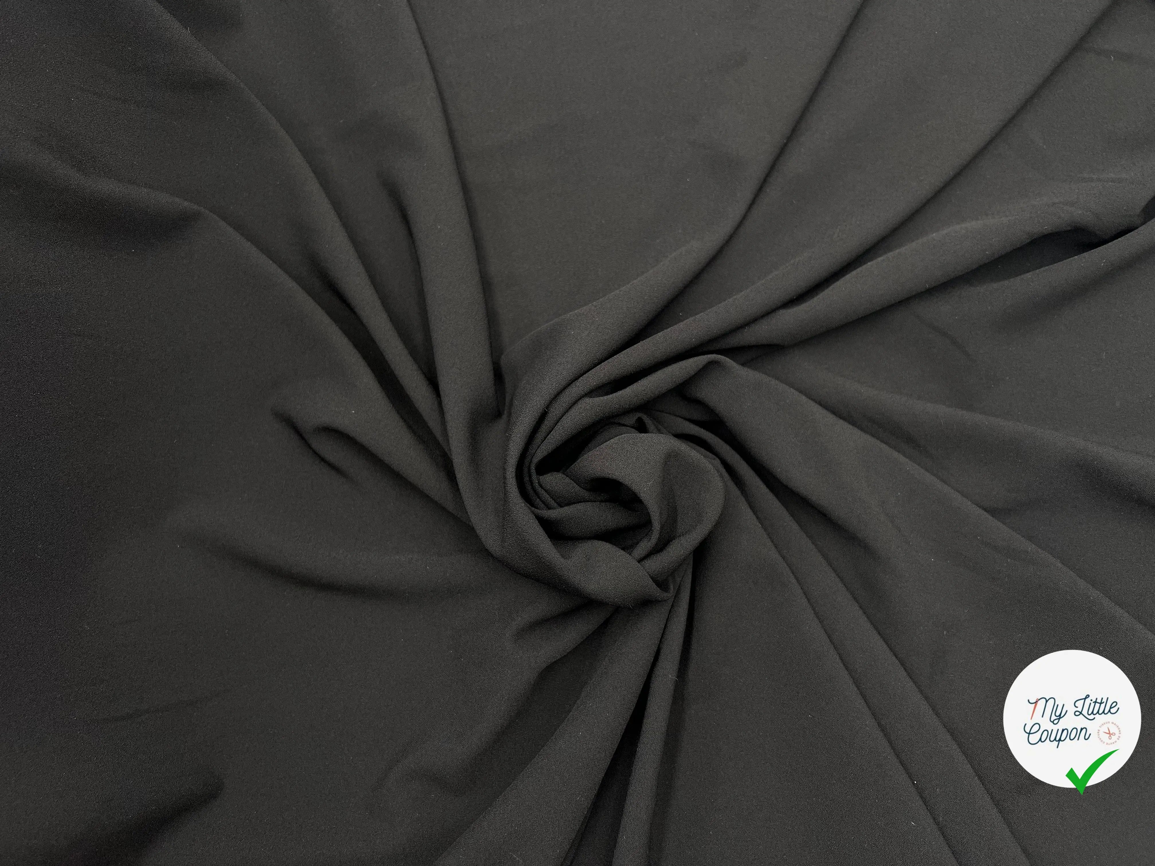 CRÊPE FLUIDE NOIR - My Little Coupon - tissu - coudre