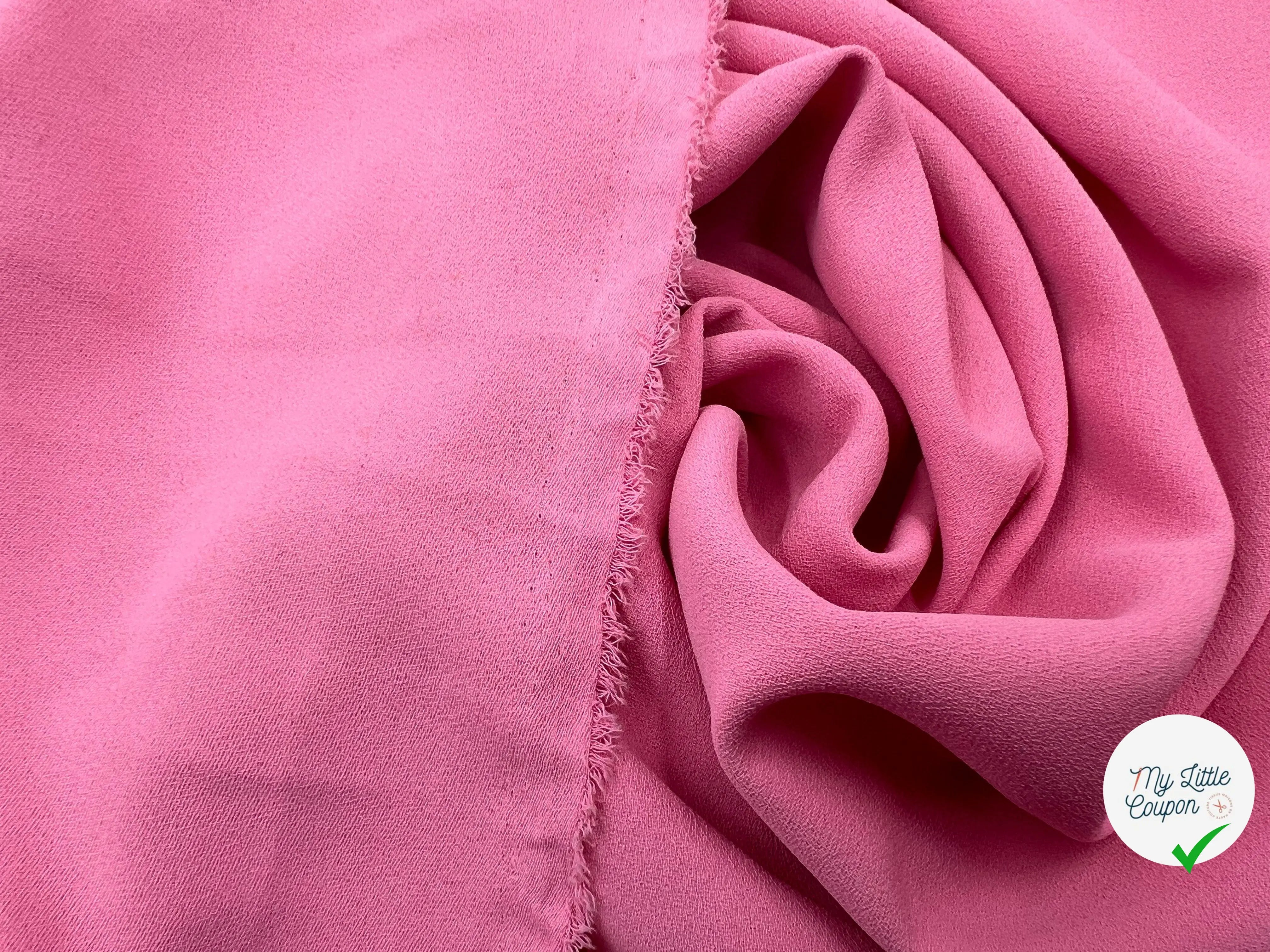 CRÊPE FLUIDE ROSE CANDY - My Little Coupon - tissu - coudre
