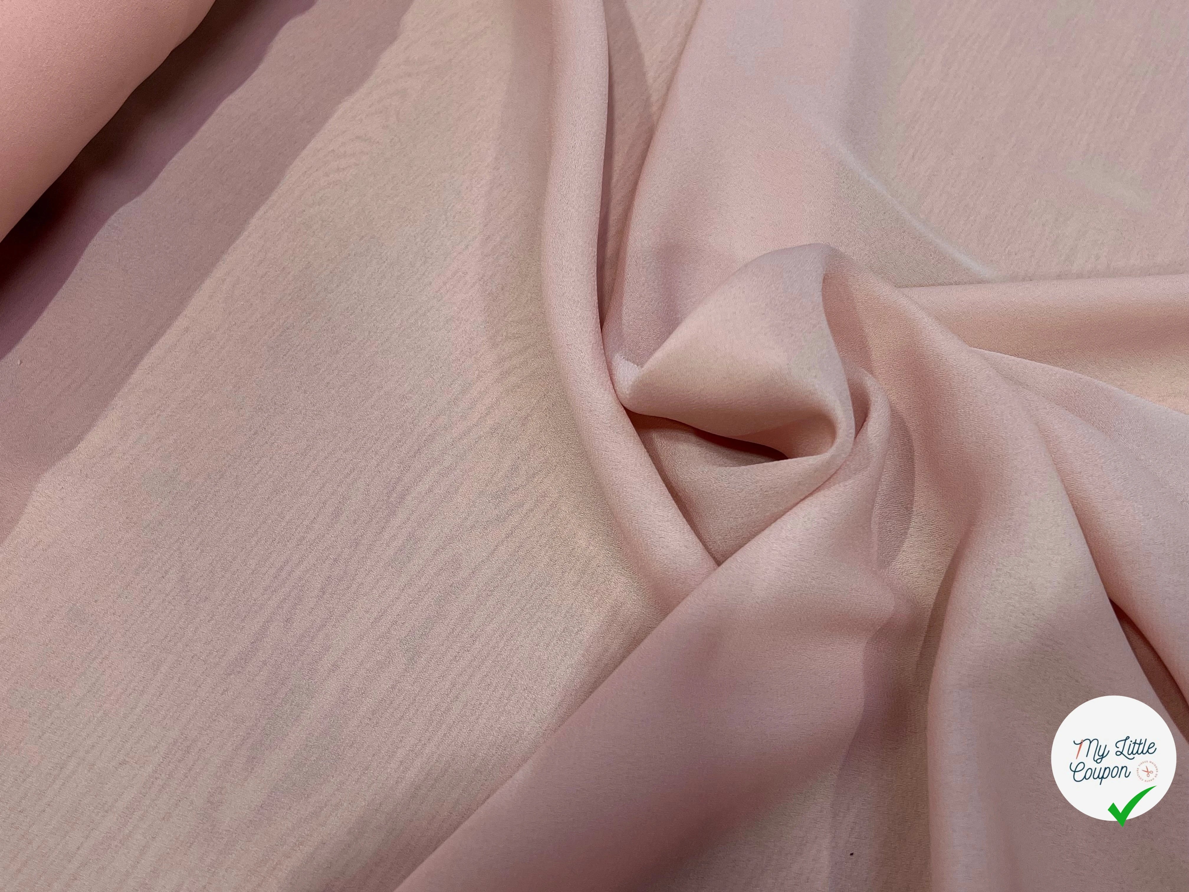 CREPE FLUIDE ROSE PALE 148CM - My Little Coupon