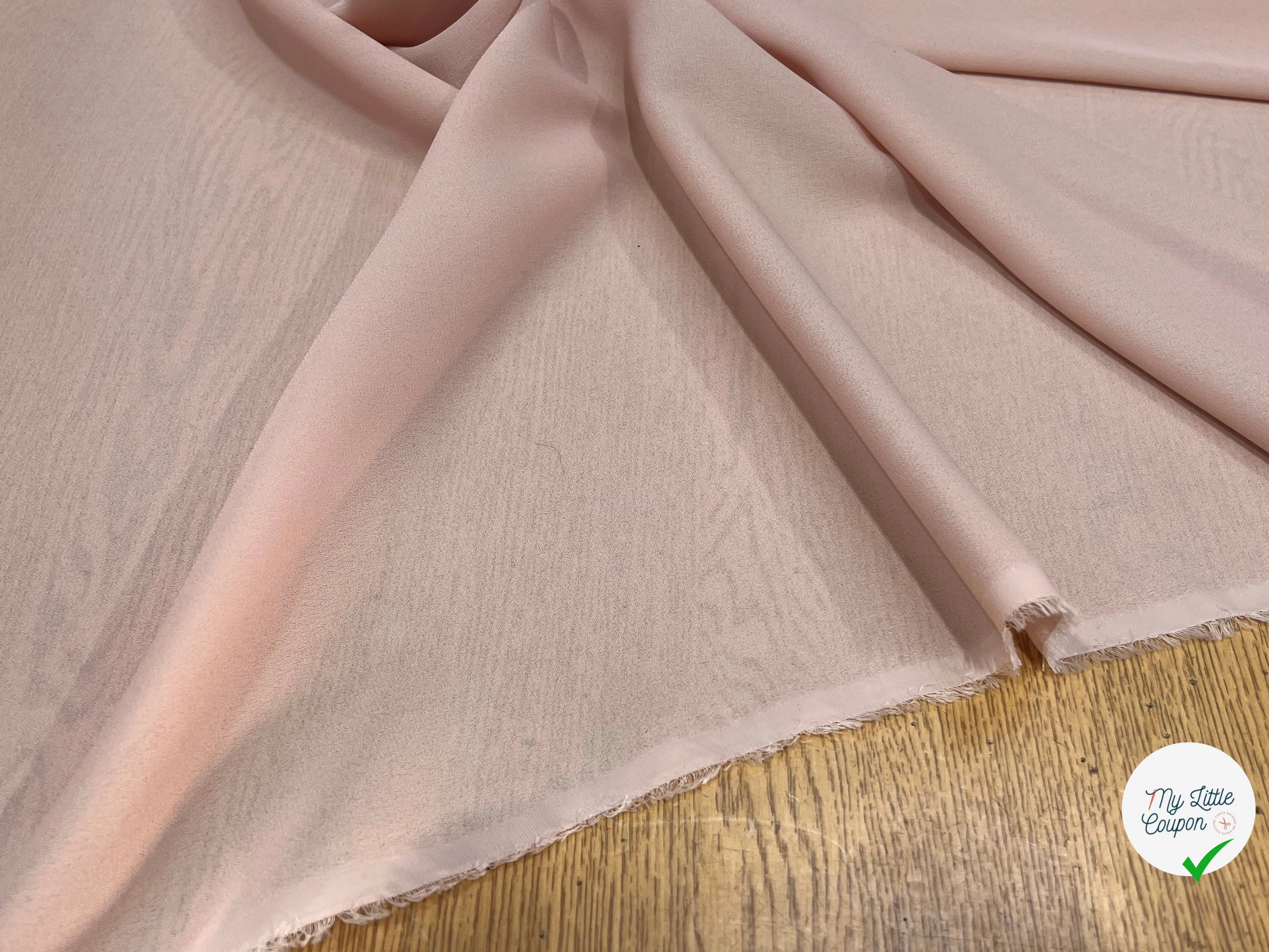 CREPE FLUIDE ROSE PALE 148CM - My Little Coupon