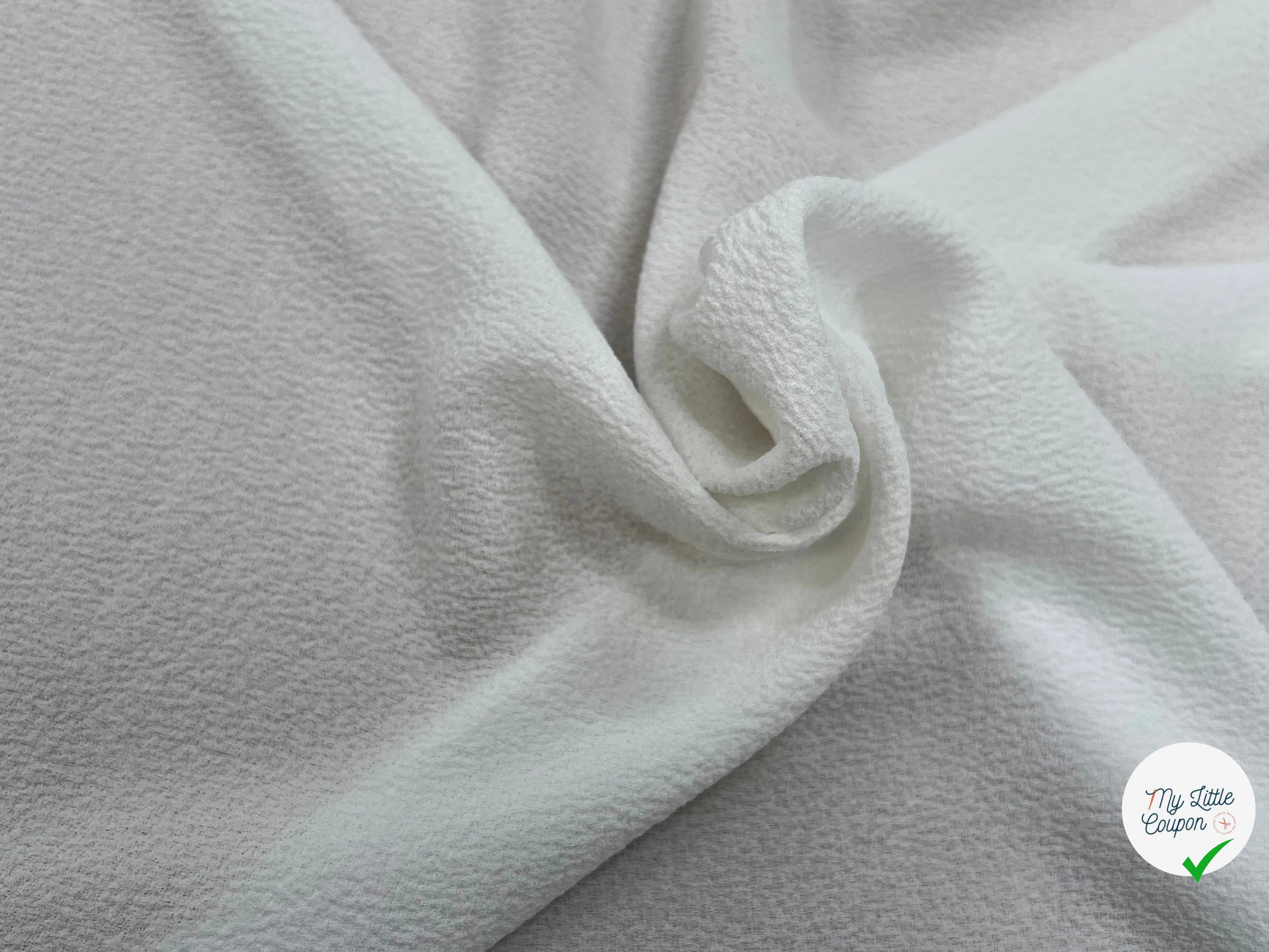 CREPE GAUFFRÉ BLANC FABRICATION FRANÇAISE - My Little Coupon