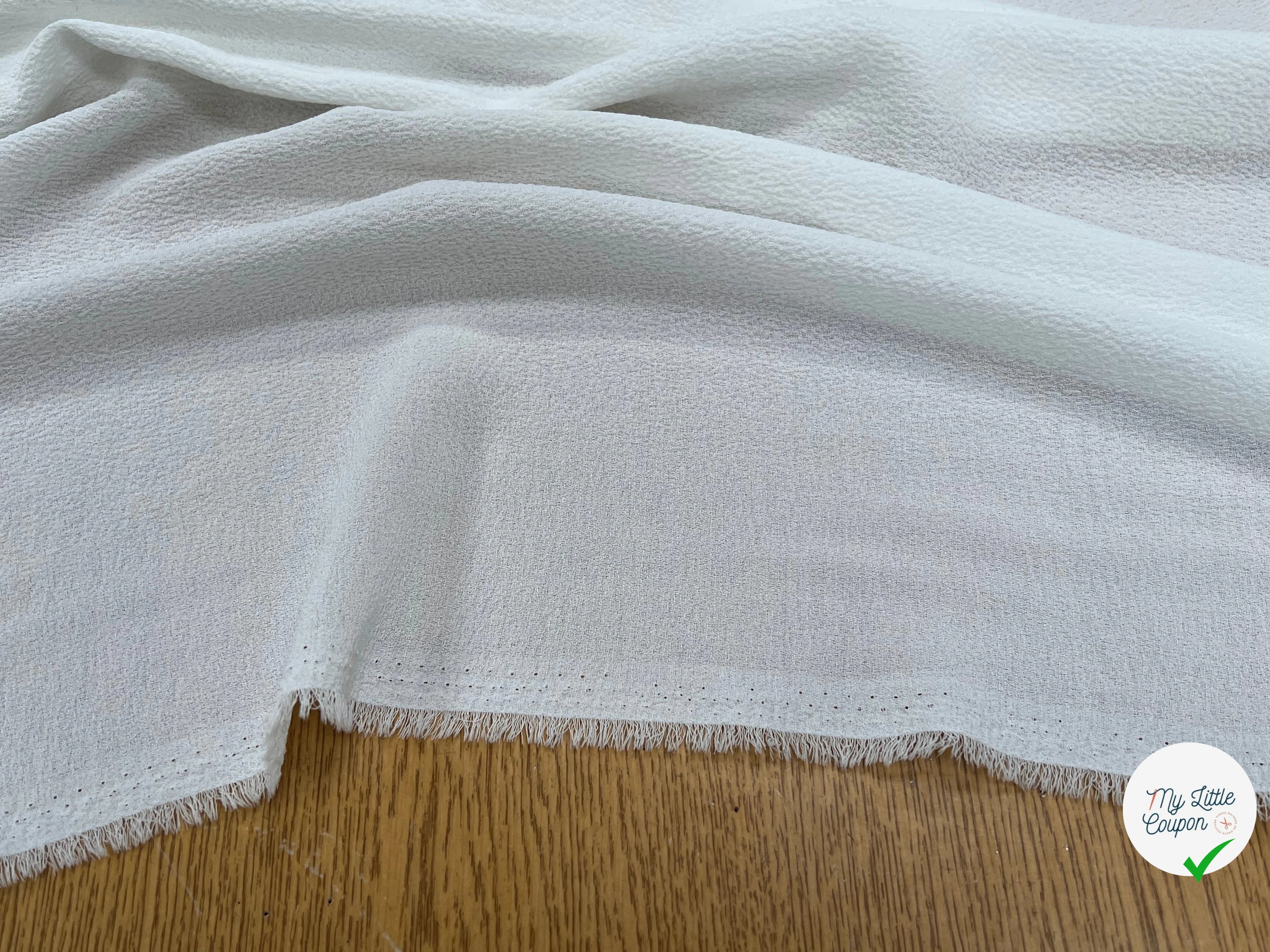 CREPE GAUFFRÉ BLANC FABRICATION FRANÇAISE - My Little Coupon