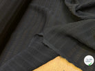 CREPE GAUFFRÉ VISCOSE SOIE ET LAINE GROSSES RAYURES TISSÉES FLUIDE NOIR - My Little Coupon