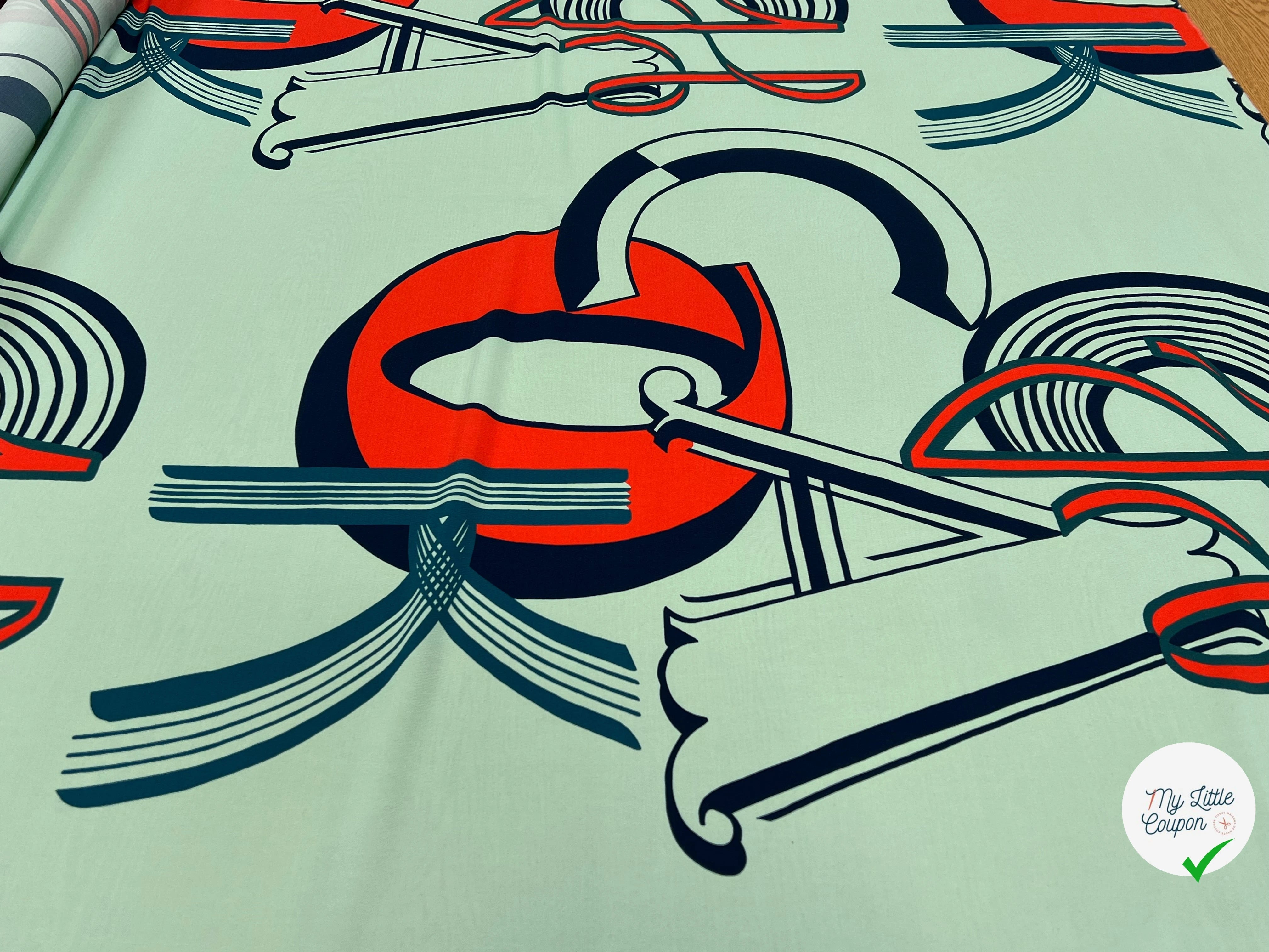 CRÈPE GAUFRÉ IMPRIMÉ FOND VERT MENTHE - My Little Coupon