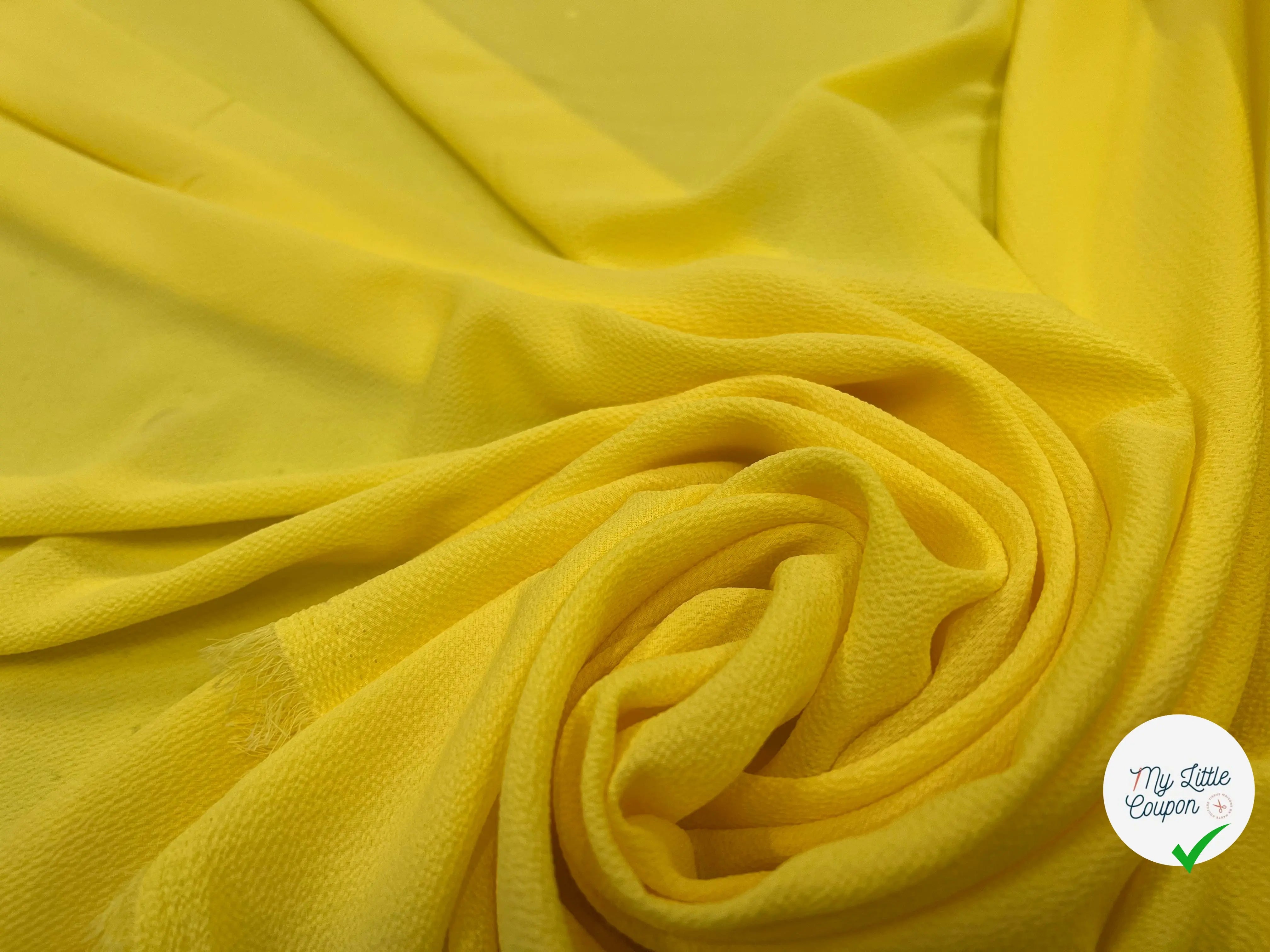 CRÊPE GAUFRE JAUNE CITRON DE MENTON STRETCH MSO