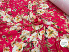 CRÊPE GAUFRÉ ROSE & FLEURS ENIVRANTES - My Little Coupon - tissu - coudre