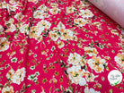 CRÊPE GAUFRÉ ROSE & FLEURS ENIVRANTES - My Little Coupon - tissu - coudre