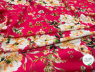 CRÊPE GAUFRÉ ROSE & FLEURS ENIVRANTES - My Little Coupon - tissu - coudre