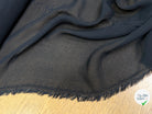 CREPE GEORGETTE 100% VISCOSE FLUIDE NOIR - My Little Coupon