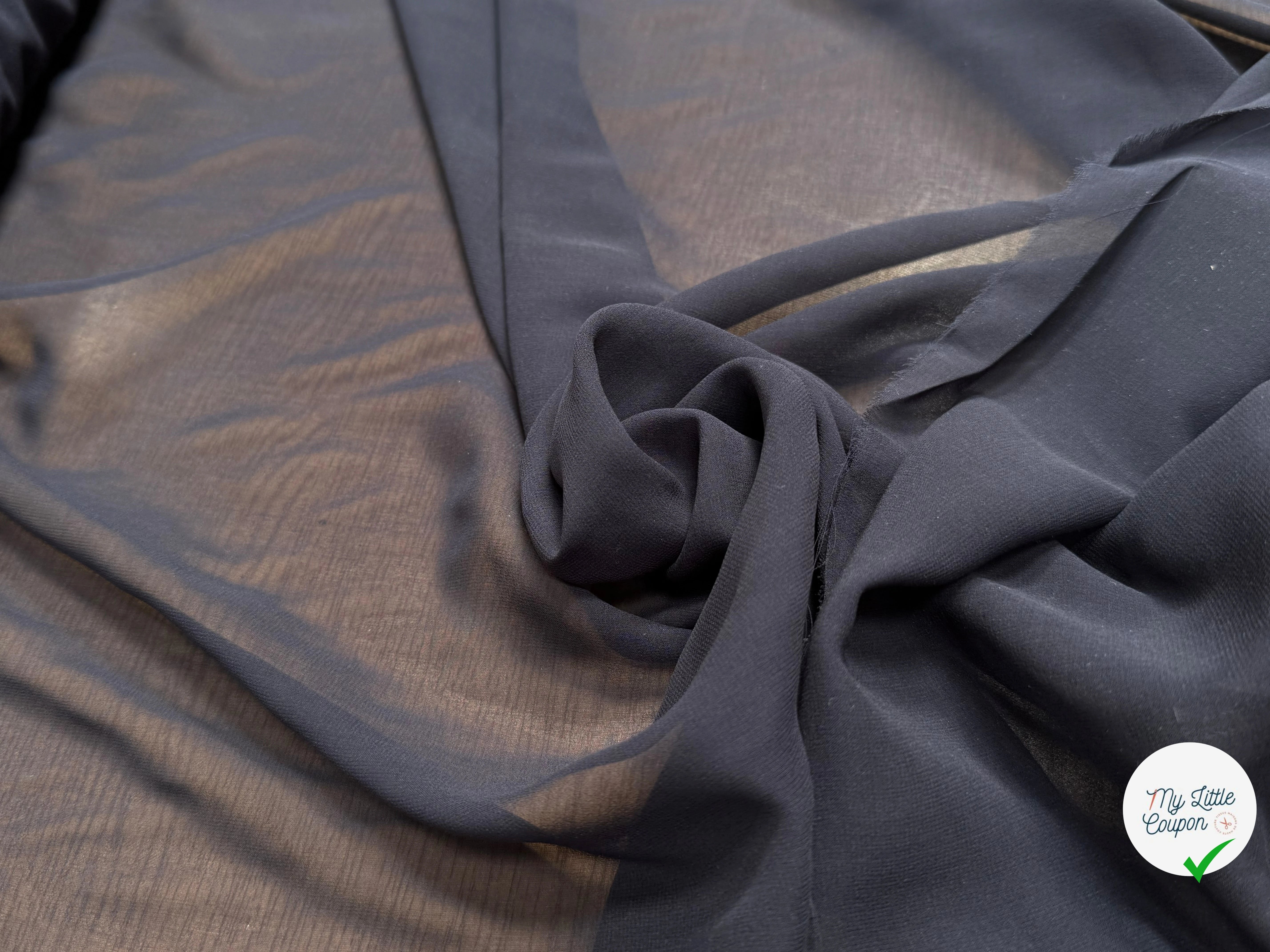 CREPE GEORGETTE DE SOIE FLUIDE NUIT - My Little Coupon