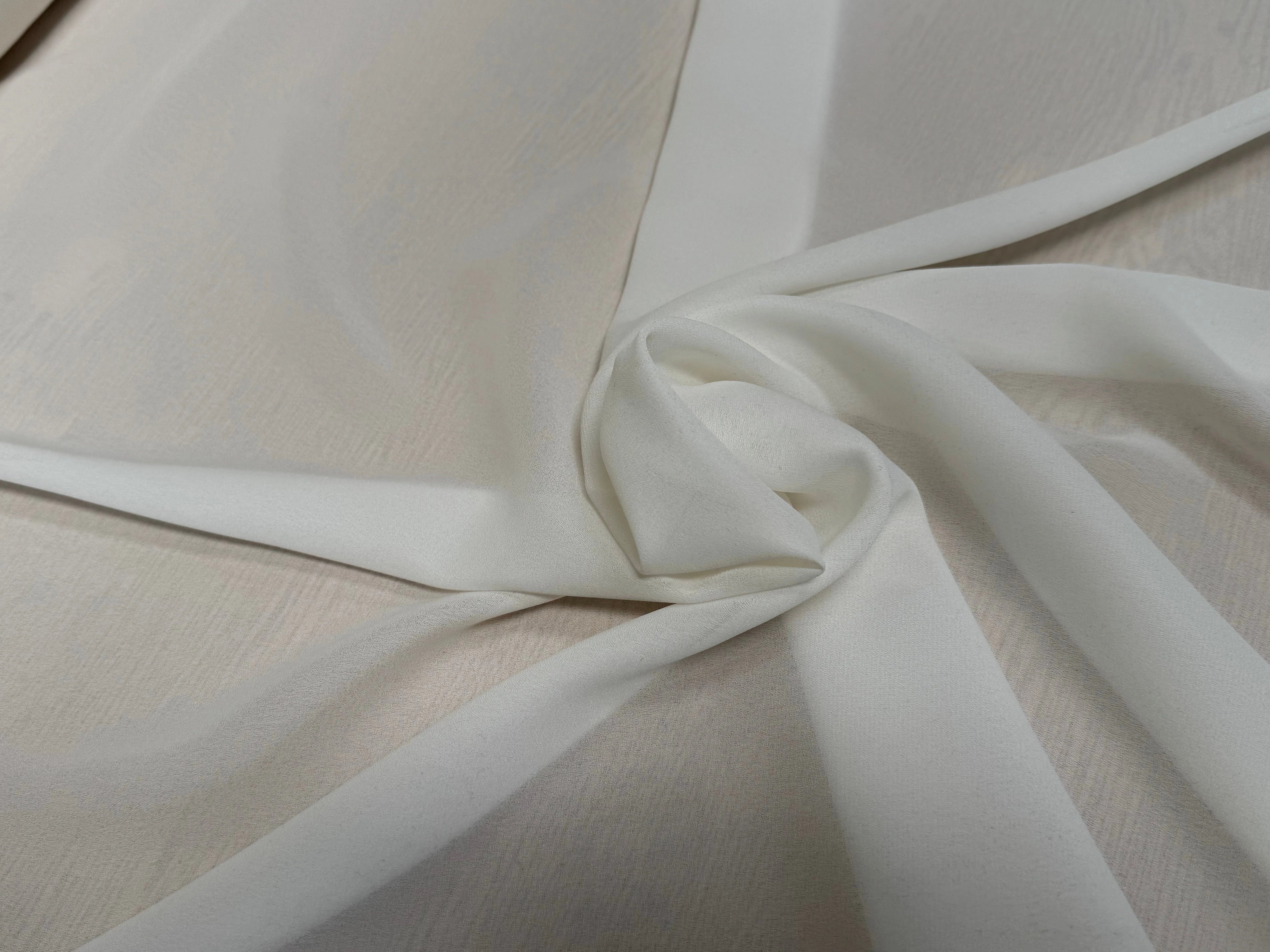 CREPE GEORGETTE ÉCRU FLUIDE 160 - My Little Coupon