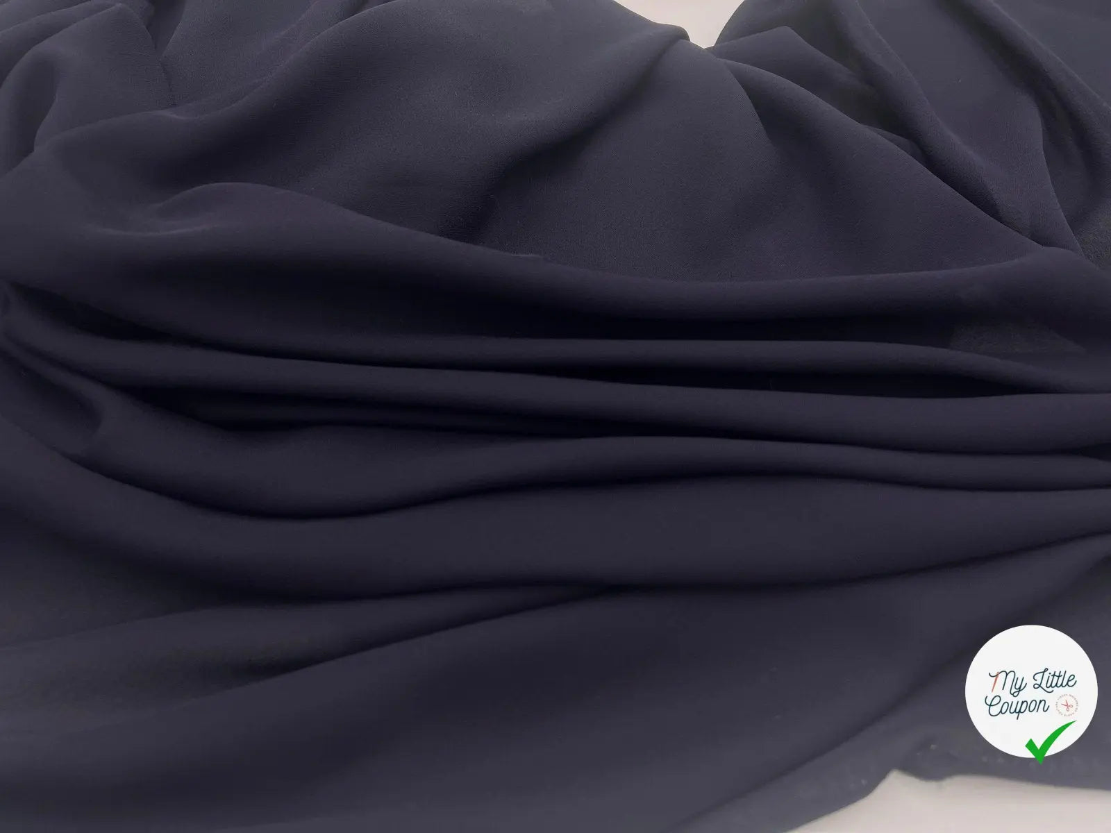 CRÊPE GEORGETTE MARINE - My Little Coupon - tissu - coudre