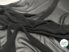 CRÊPE GEORGETTE POLYESTER NOIR - My Little Coupon