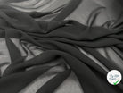 CRÊPE GEORGETTE POLYESTER NOIR - My Little Coupon
