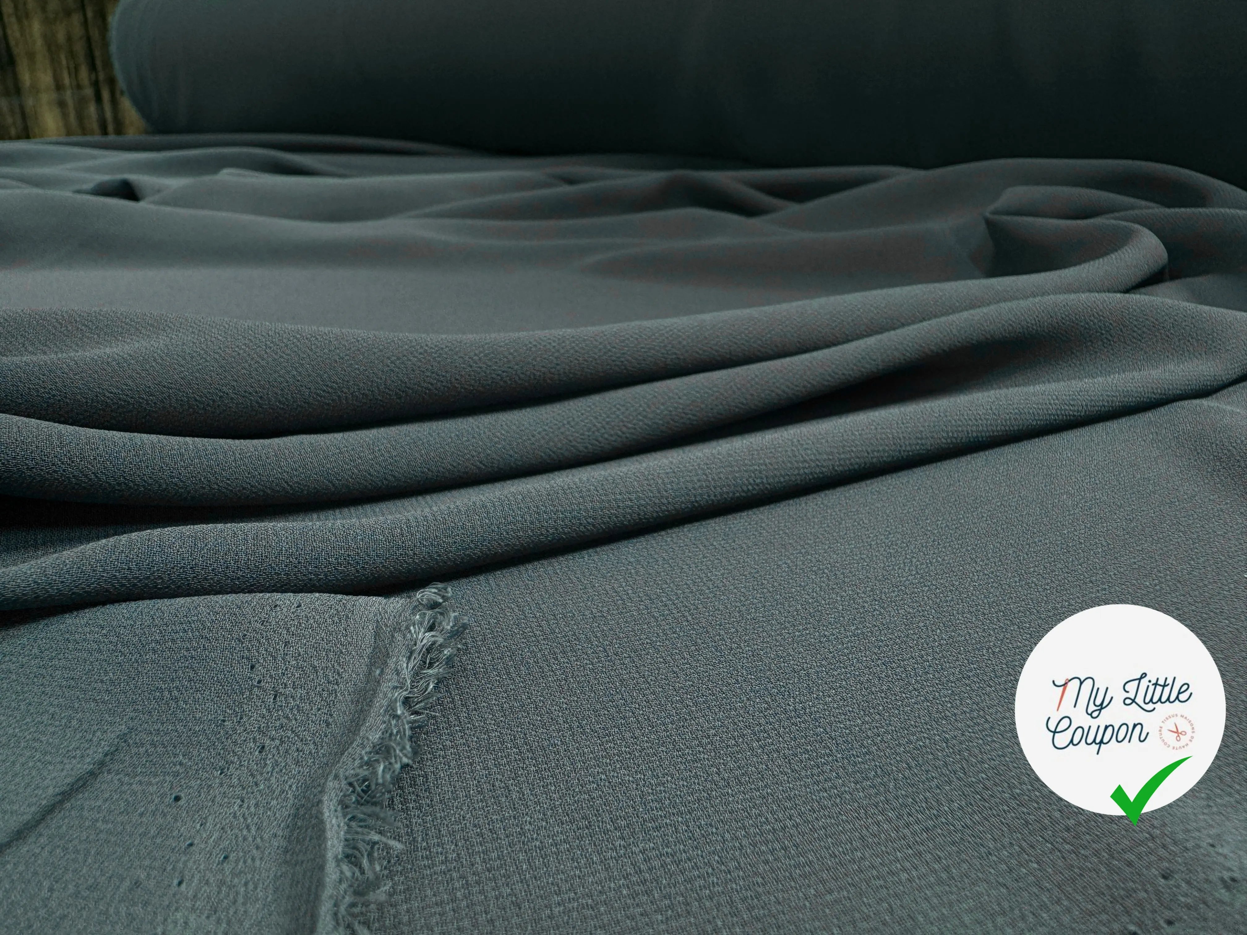 CRÊPE GEORGETTE POLYESTER VERT - My Little Coupon