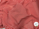 CRÊPE GEORGETTE RAYURES ROUGE & BLANC MLC INTERN