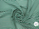 CRÊPE GEORGETTE RAYURES VERT BLANC MLC INTERN