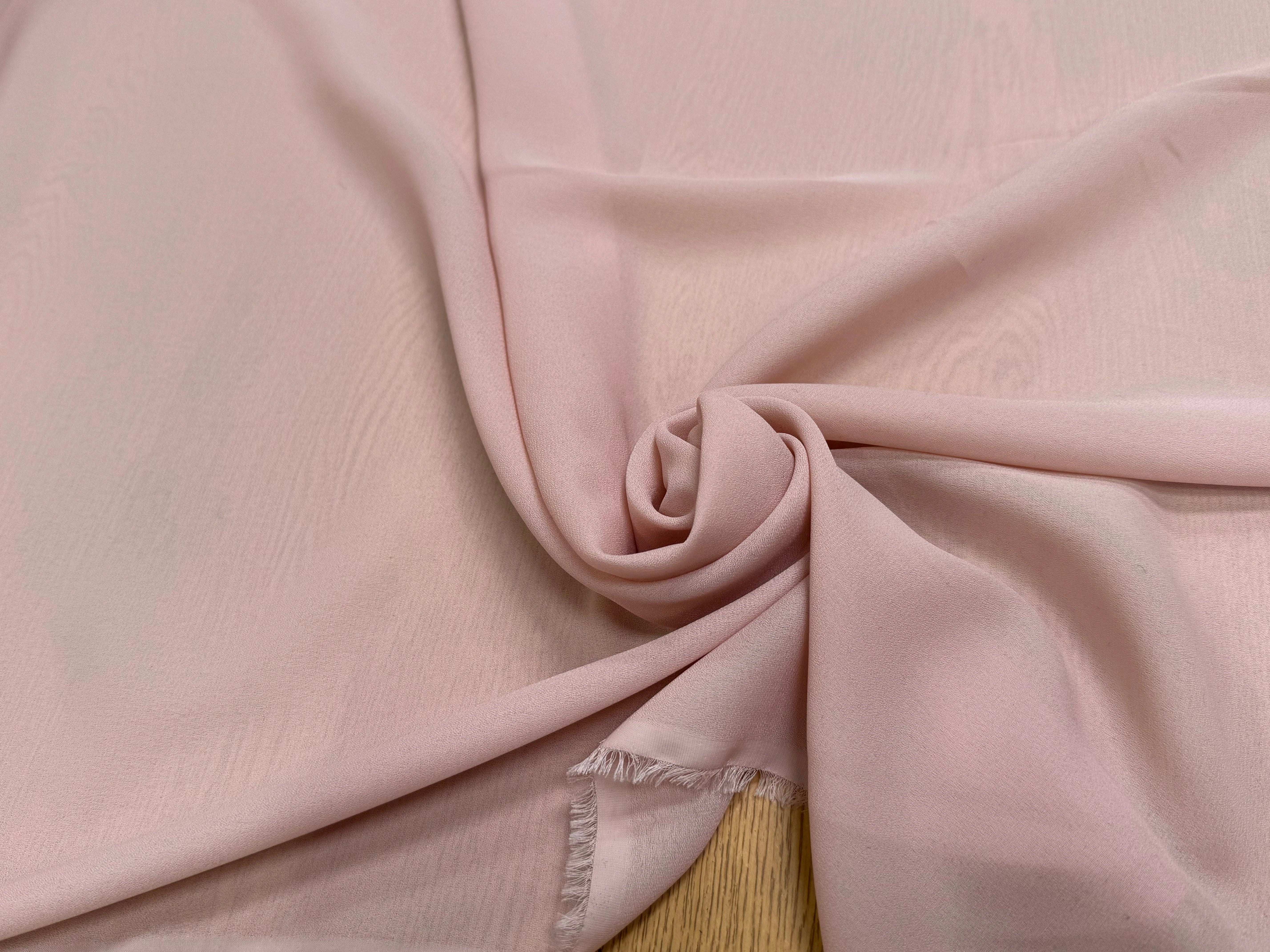 CREPE GEORGETTE ROSE PALE - My Little Coupon