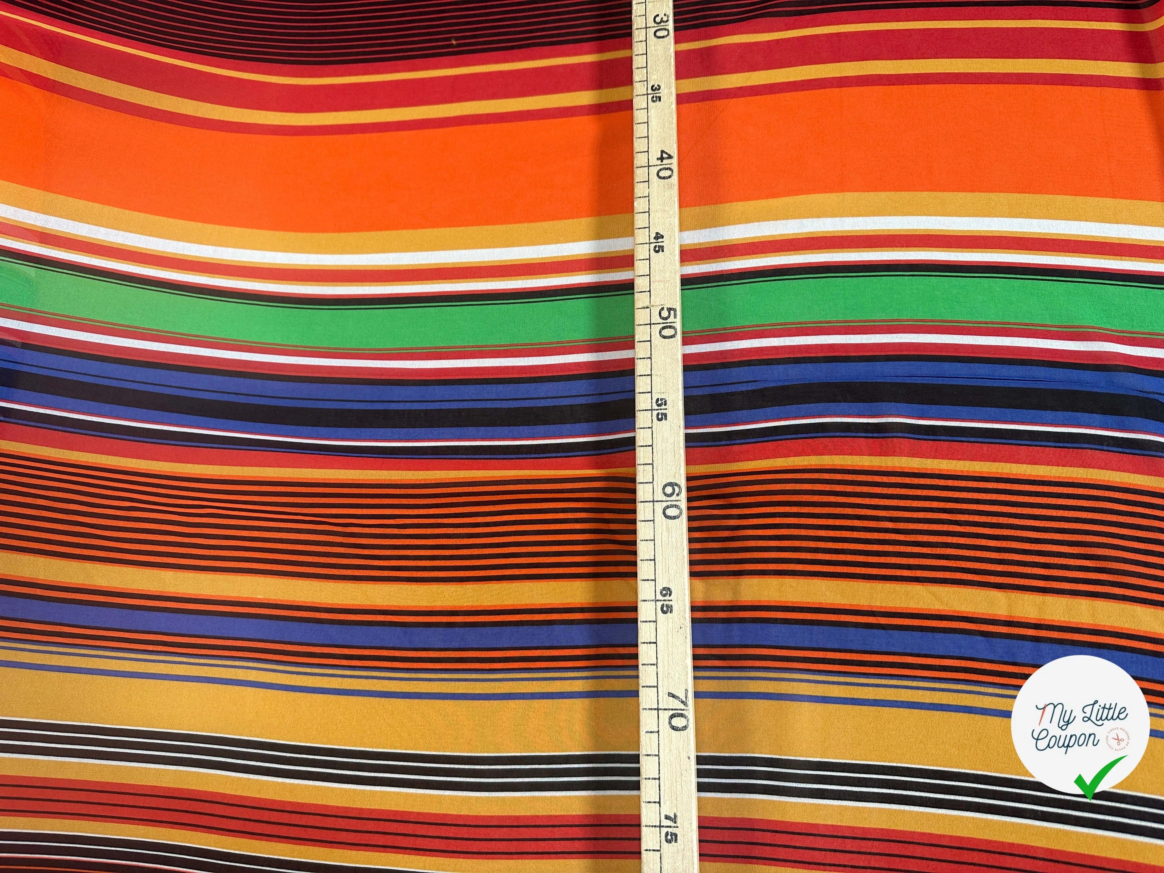 CREPE GEORGETTE STRIPES DE RAINBOW - My Little Coupon