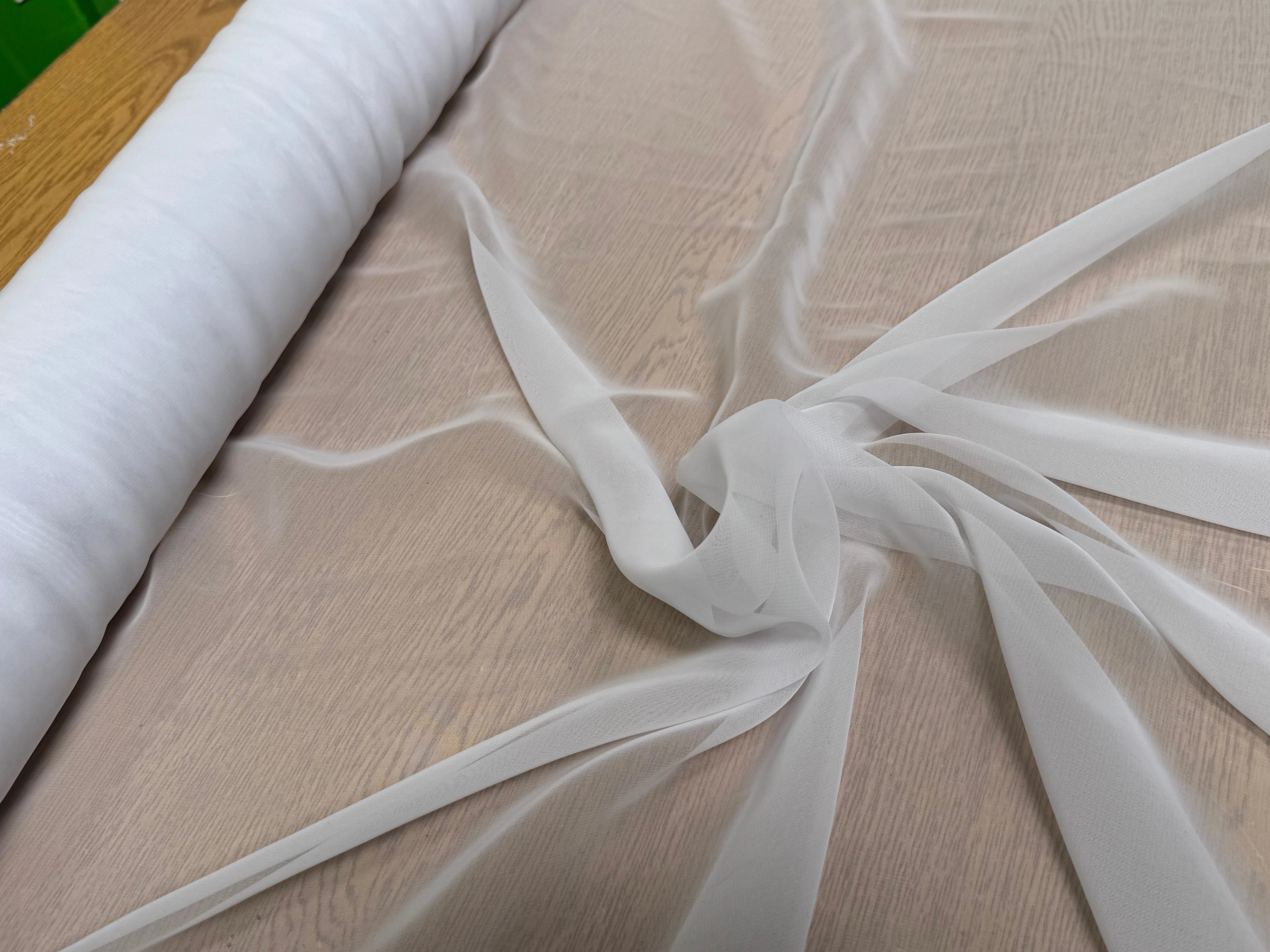 CREPE GEORGETTE ULTRA FLUIDE BLANC OPTIQUE - My Little Coupon