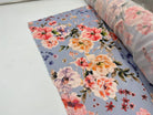 CRÊPE HIBISCUS JOPNI FOND BLEU MAUVE MSO