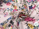 CRÊPE IMPRIMÉ FLEURS DE ROMANCE - My Little Coupon - tissu - coudre