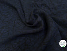 CREPE JACQUARD ACETATE VISCOSE BLEU NOIR - My Little Coupon