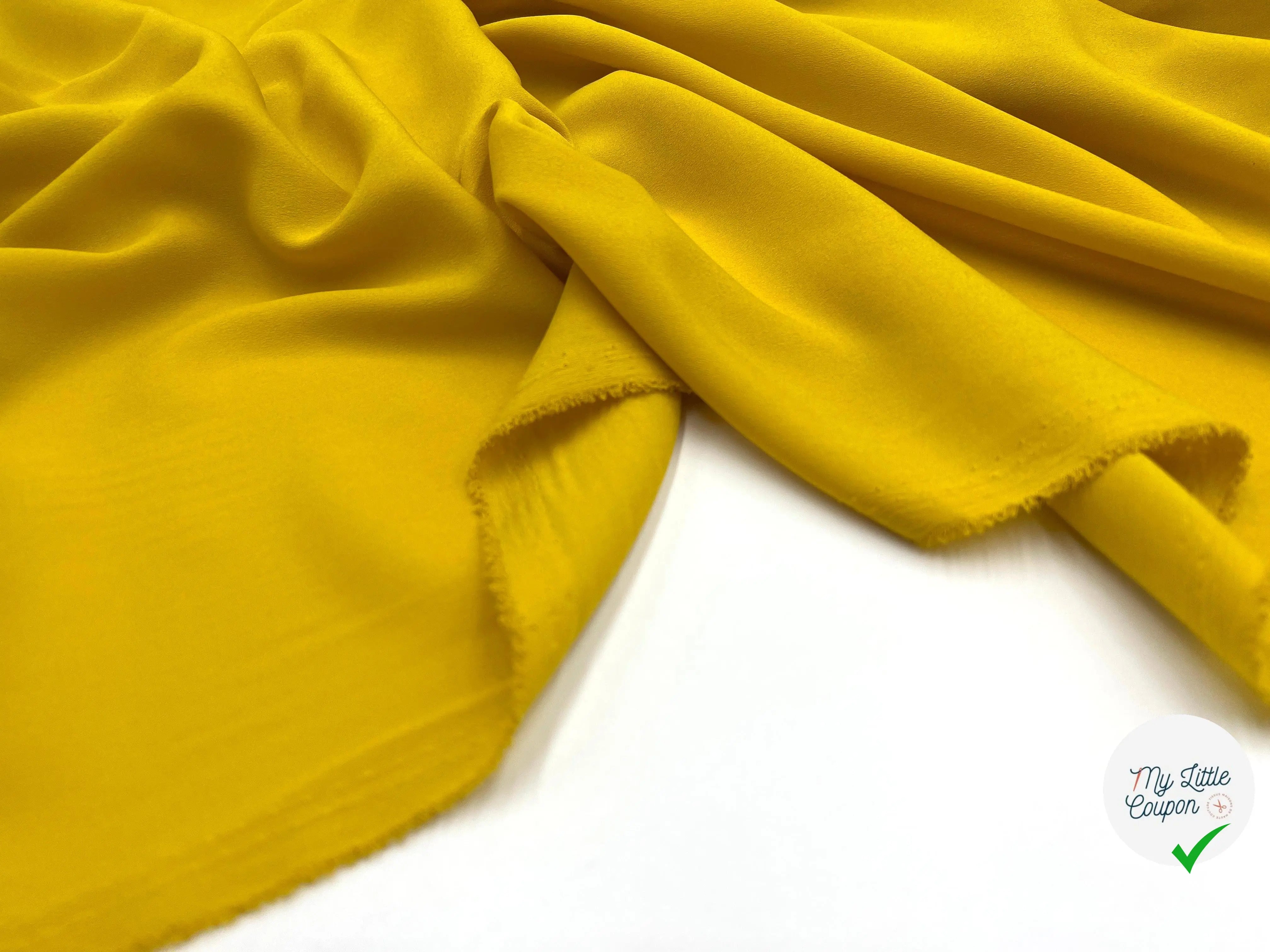 CRÊPE JAUNE MOUTARDE - My Little Coupon - tissu - coudre