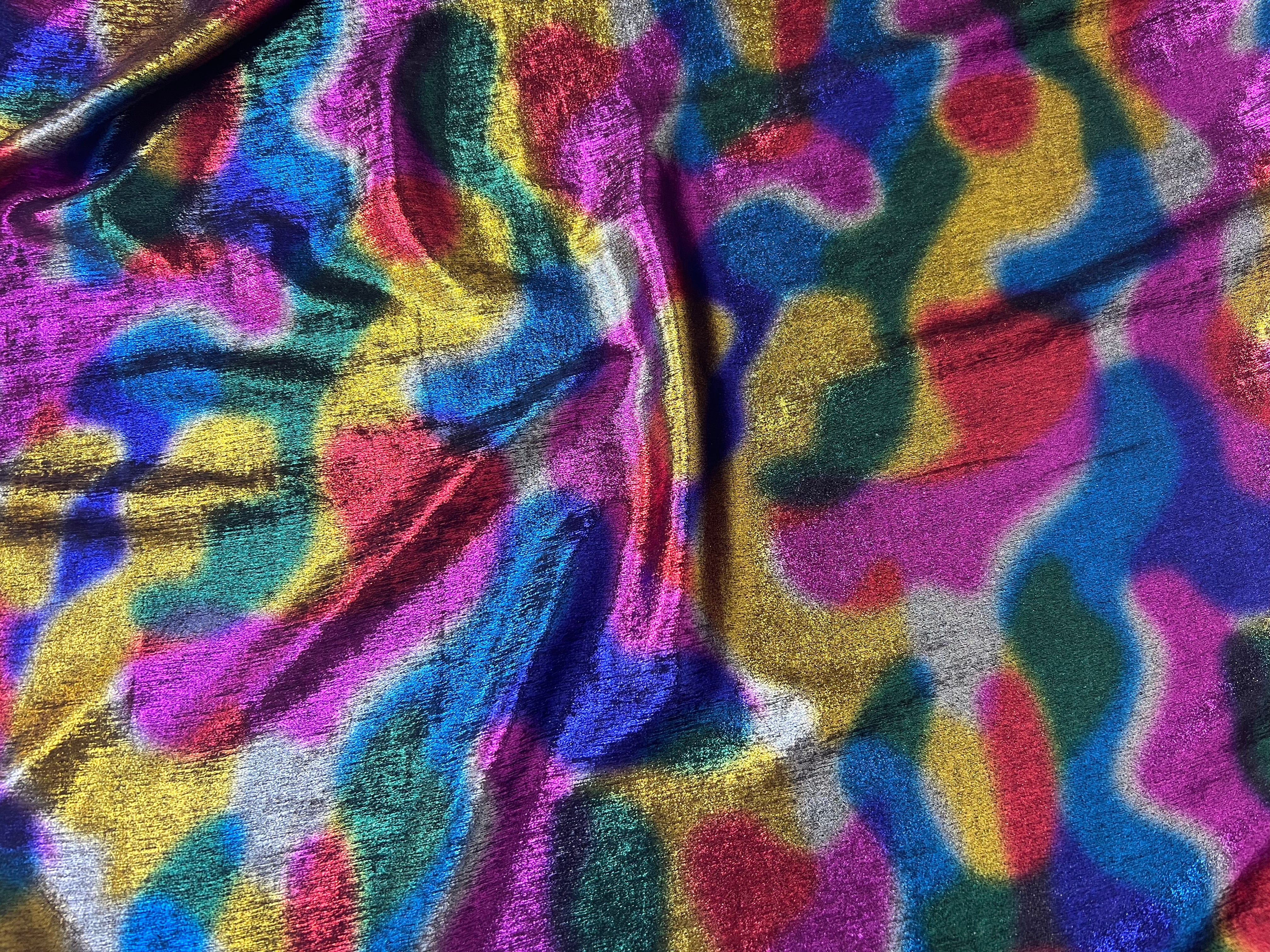 CRÊPE LAMÉ TACHETÉ DE COULEURS - My Little Coupon